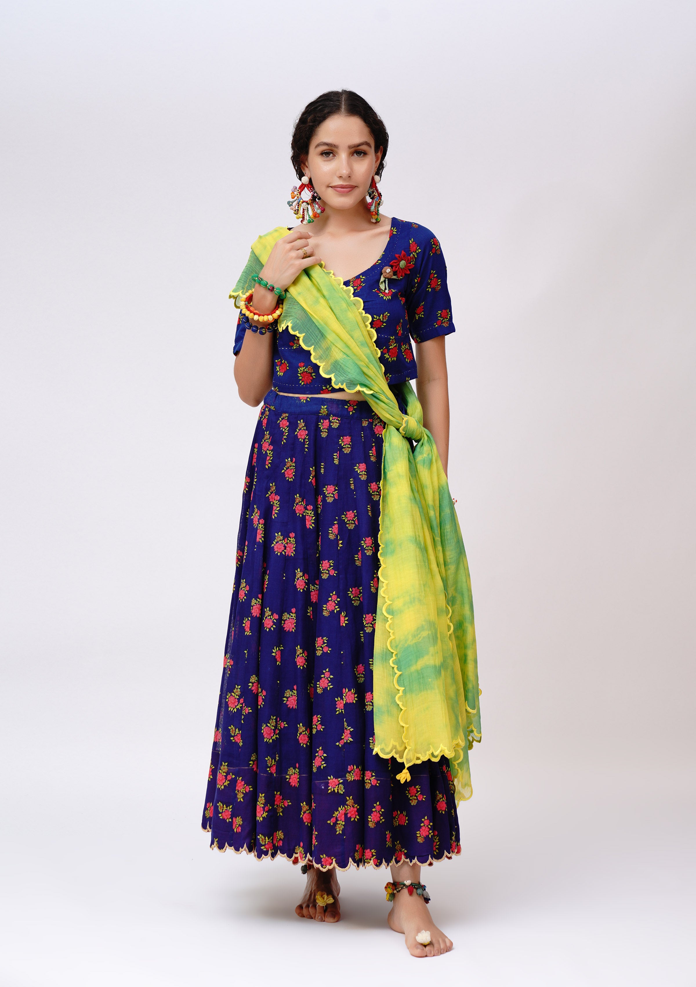 Utsav Green Tie-Die Dupatta