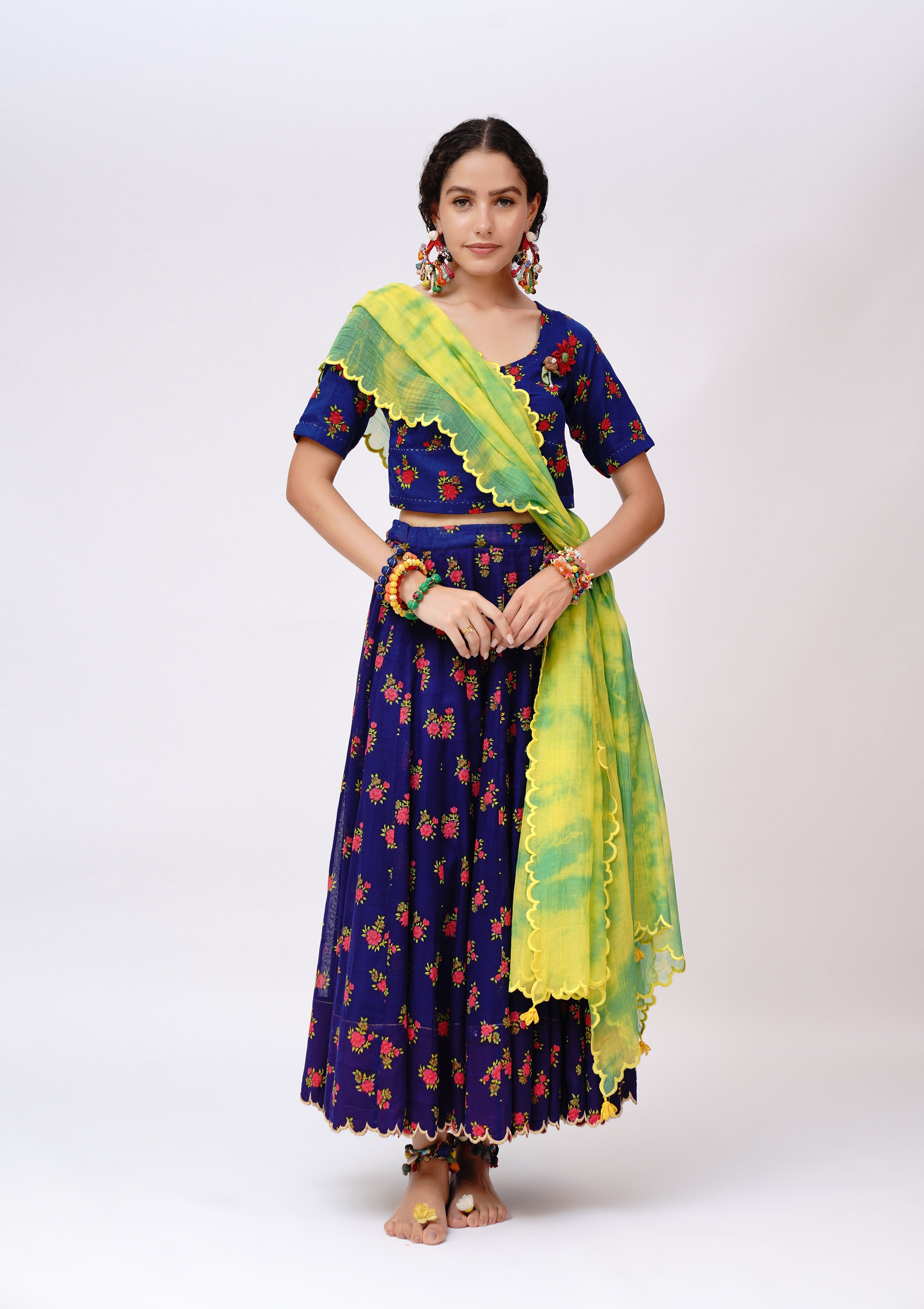 Utsav Green Tie-Die Dupatta
