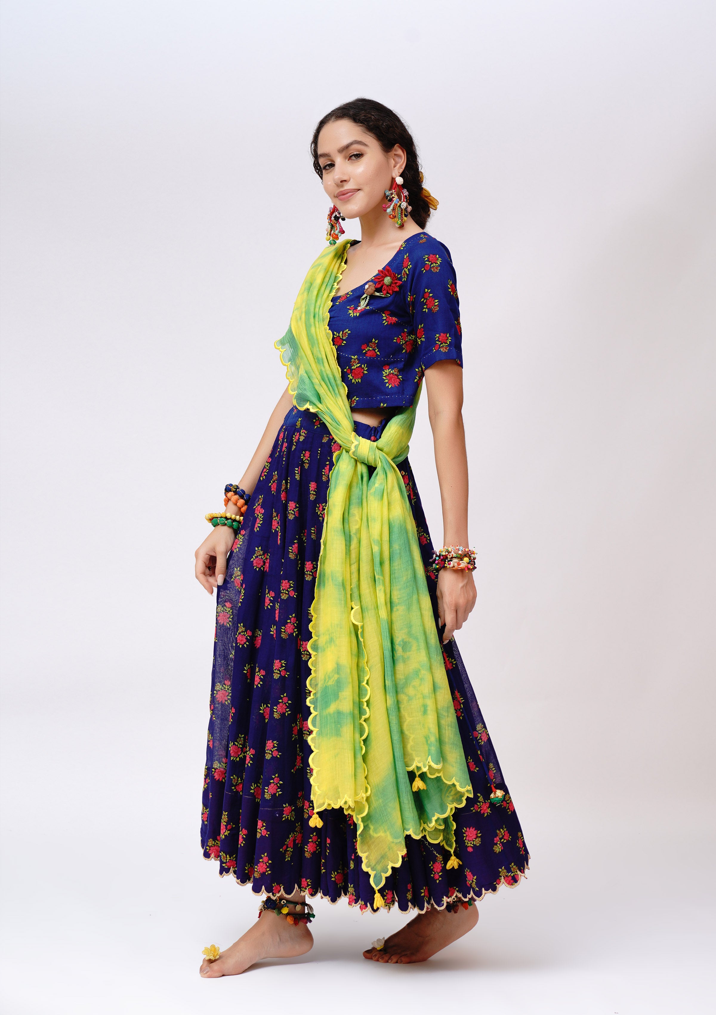 Utsav Green Tie-Die Dupatta