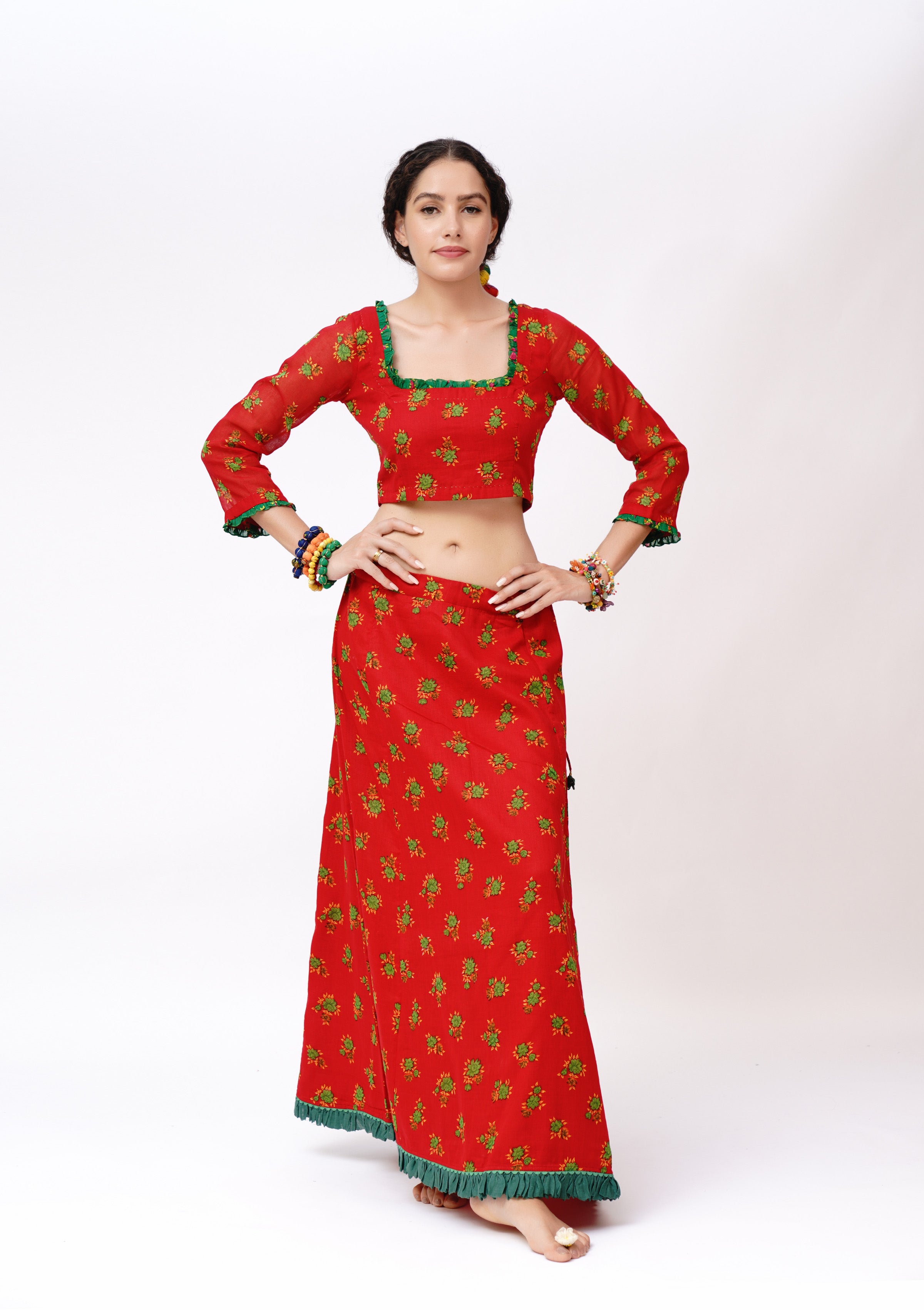 Panghatiya Blouse & Petticoat  Set
