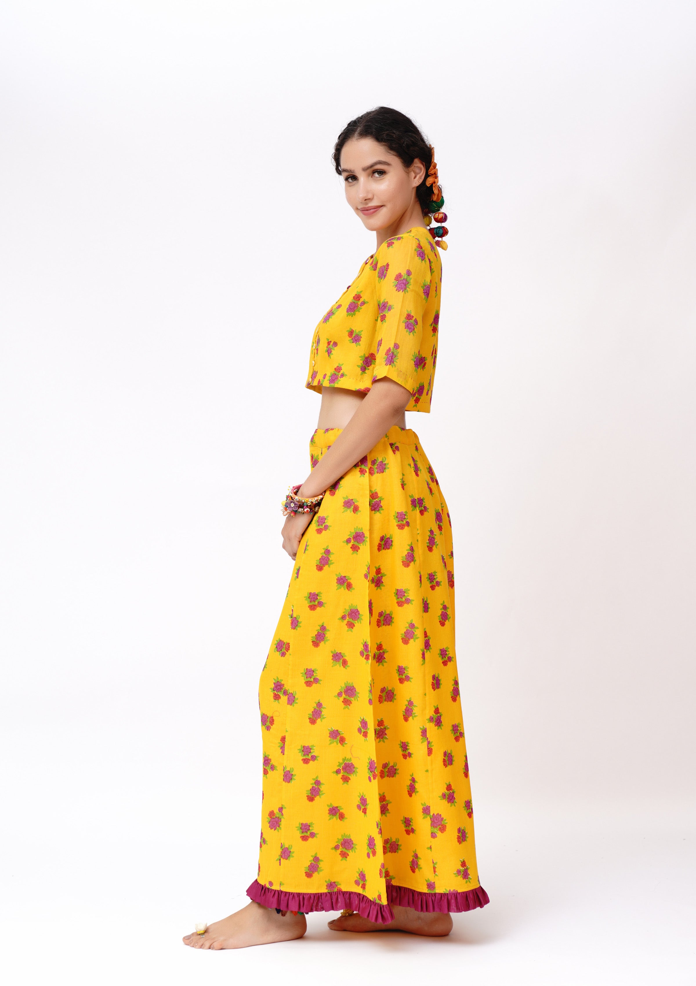 Sajriya Blouse & Petticoat Set