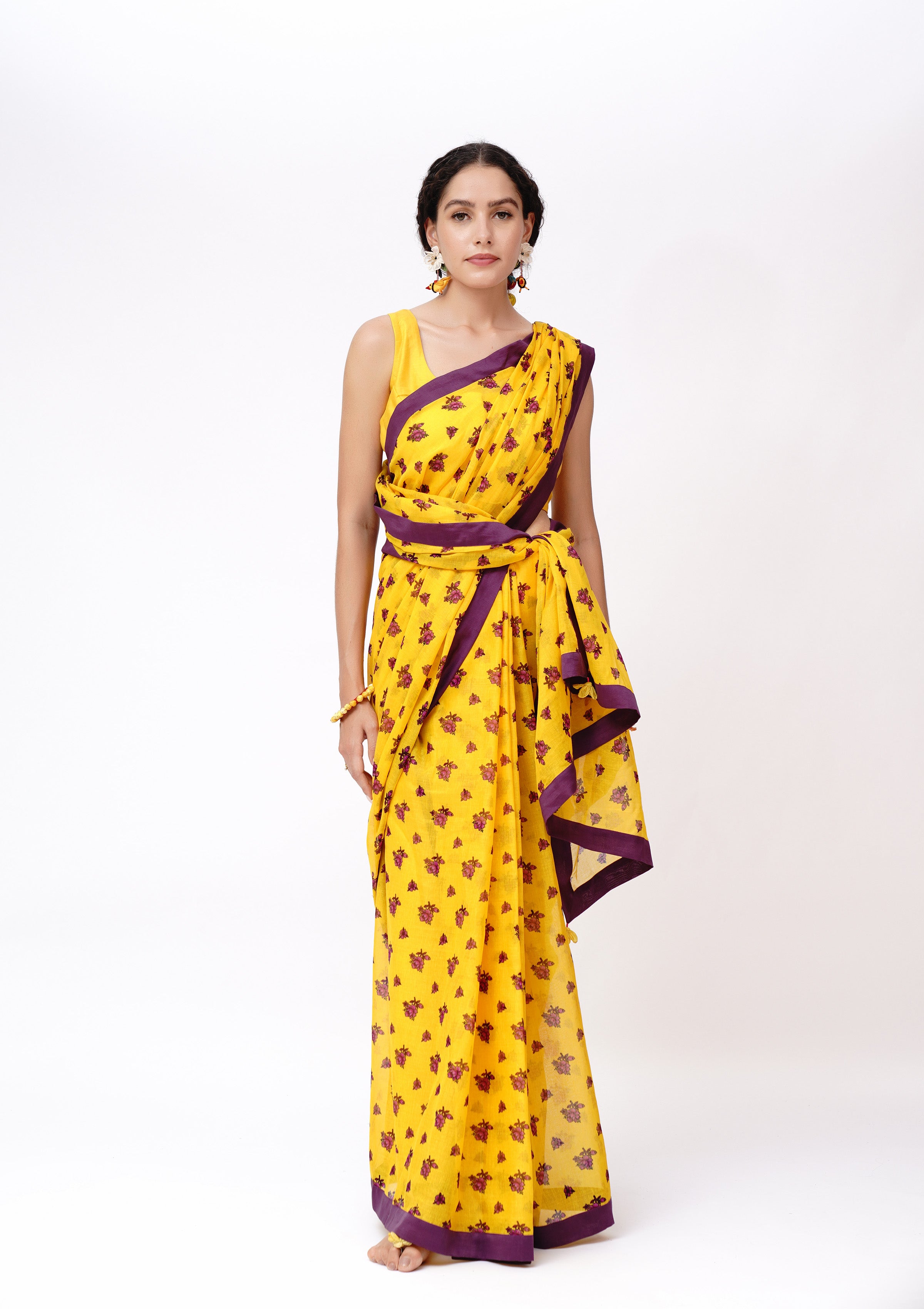 Jivri Chintz Saree