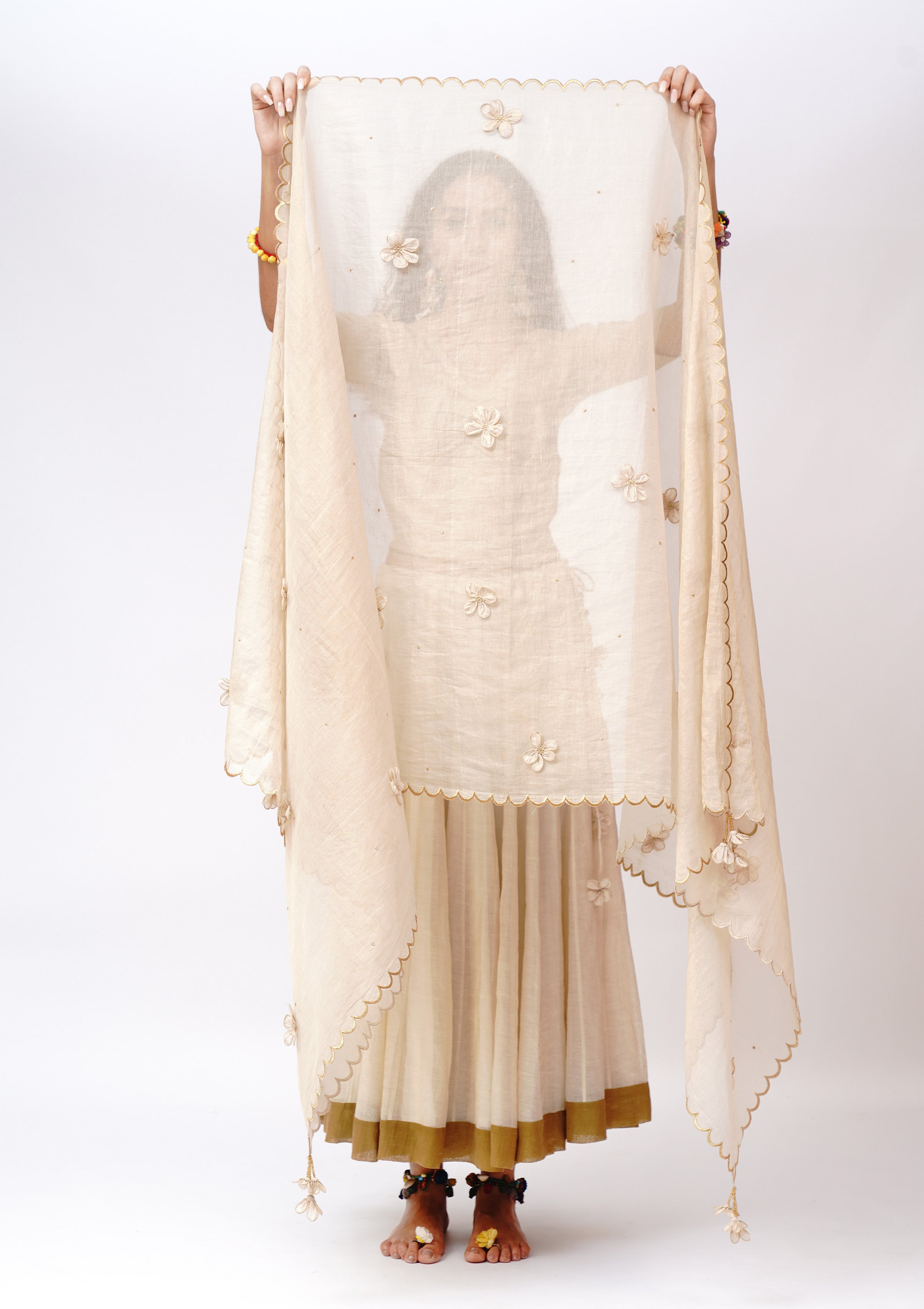 Prabhaa floral Dupatta