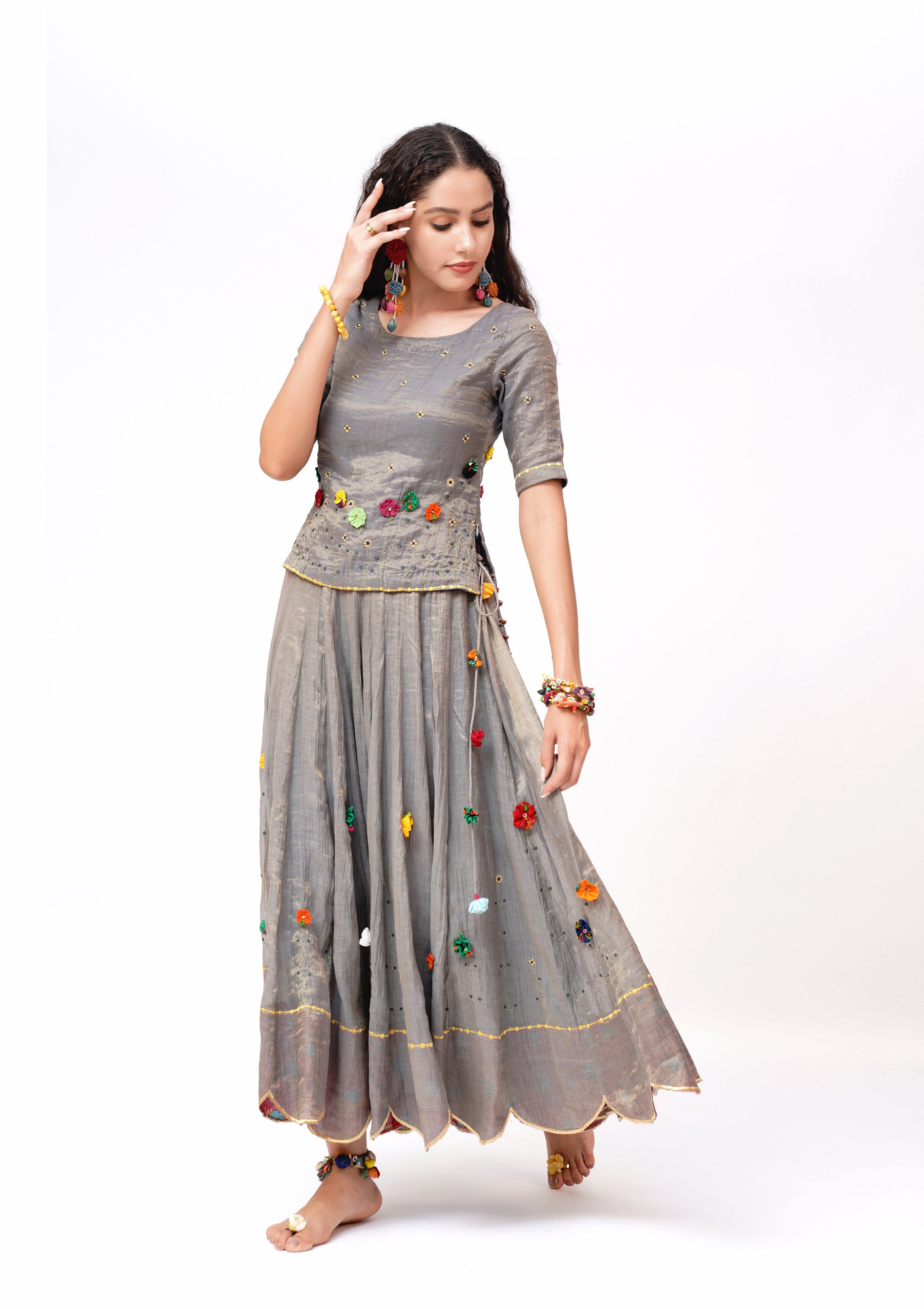Dhoomari Ghagra, Choli & Dupatta Set