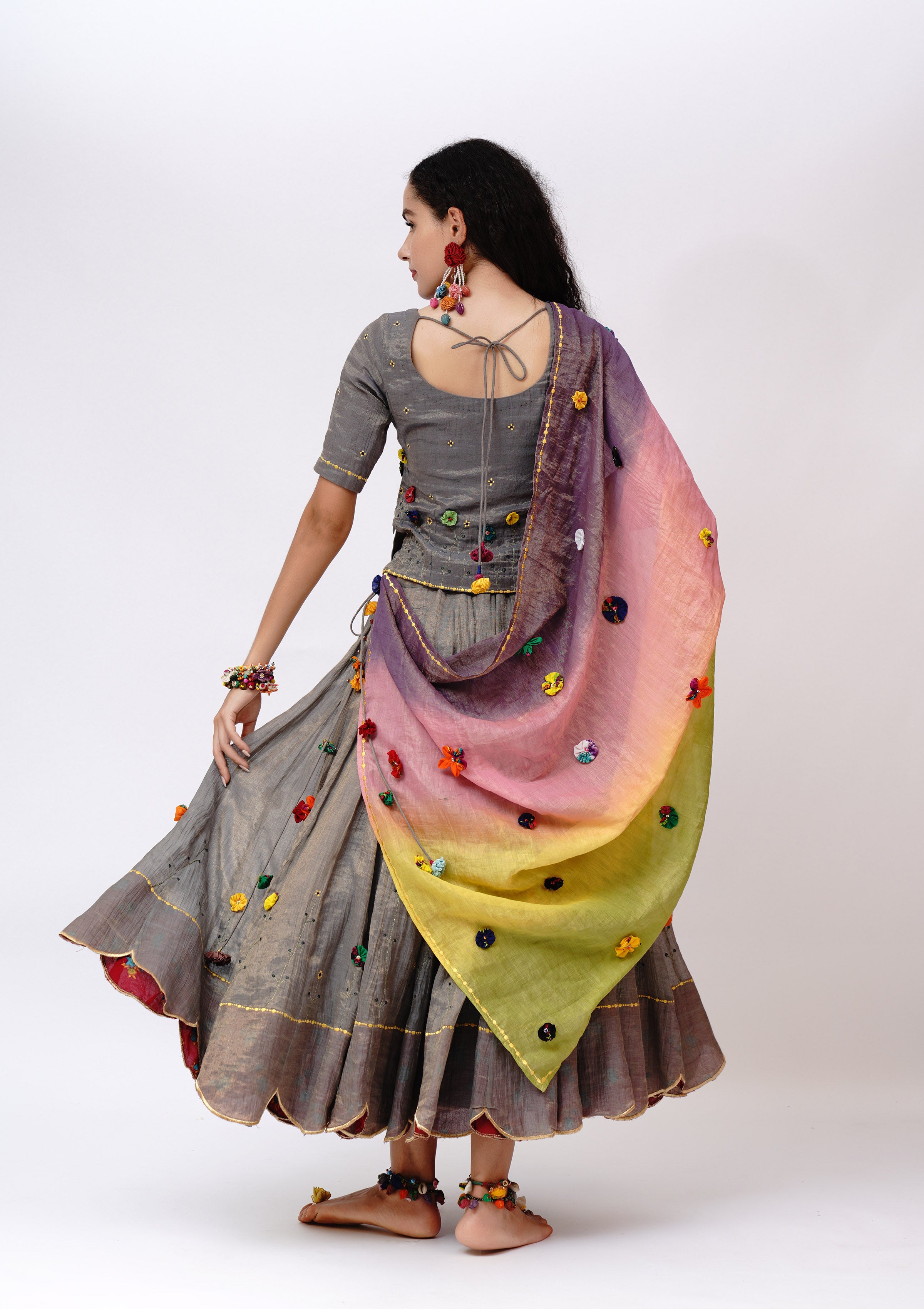 Dhoomari Ghagra, Choli & Dupatta Set