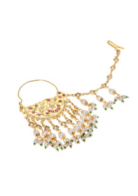 Nupura Gold Tone Silver Nath