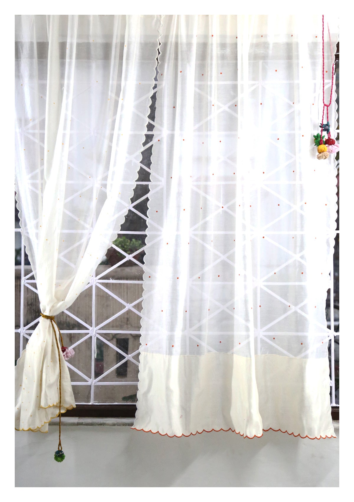 Purva Off-White Sheer Curtain