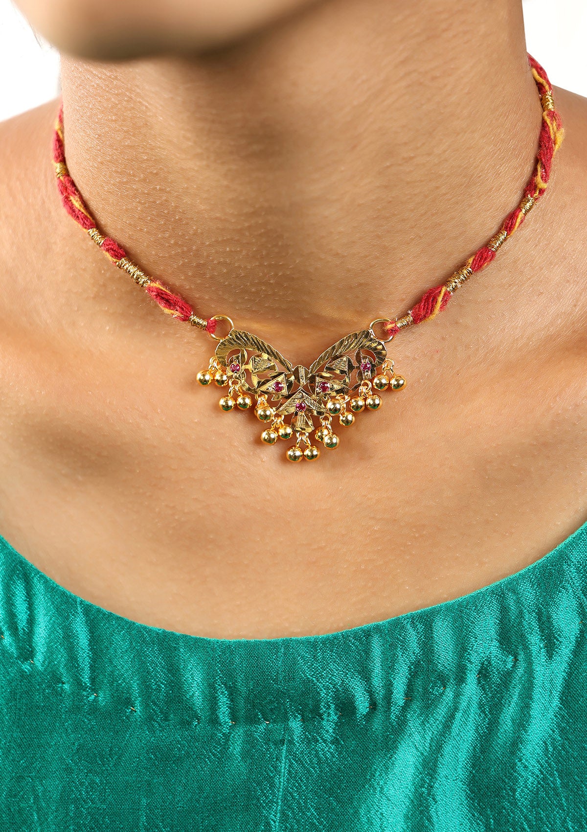 Titli Gold Tone Silver Rakhi