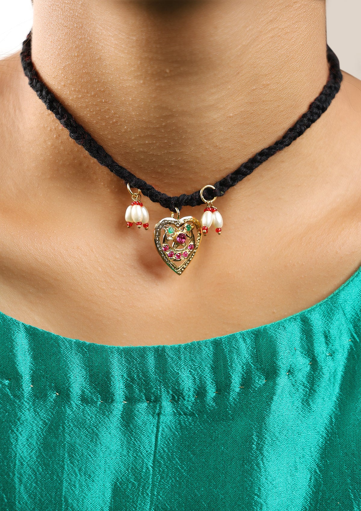 Shona Gold Tone Silver Rakhi