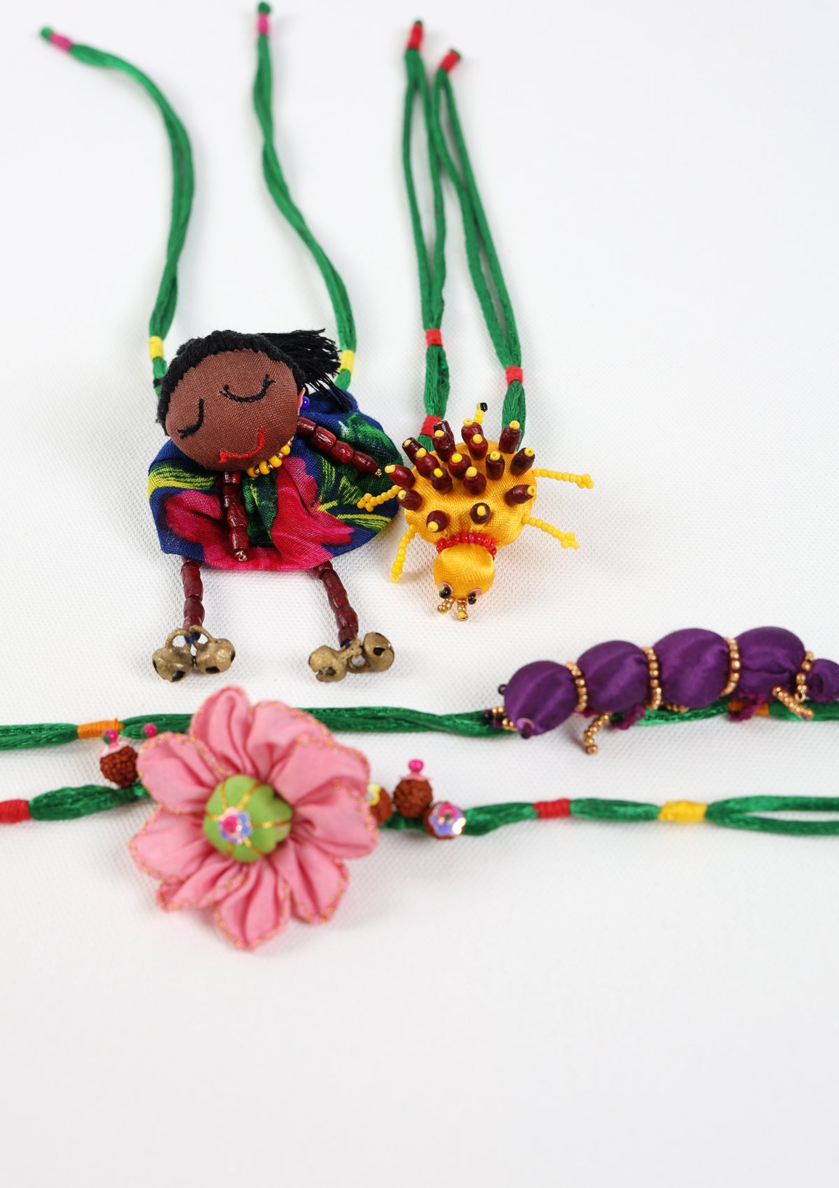 Mishti Textile Rakhi - Set of 4
