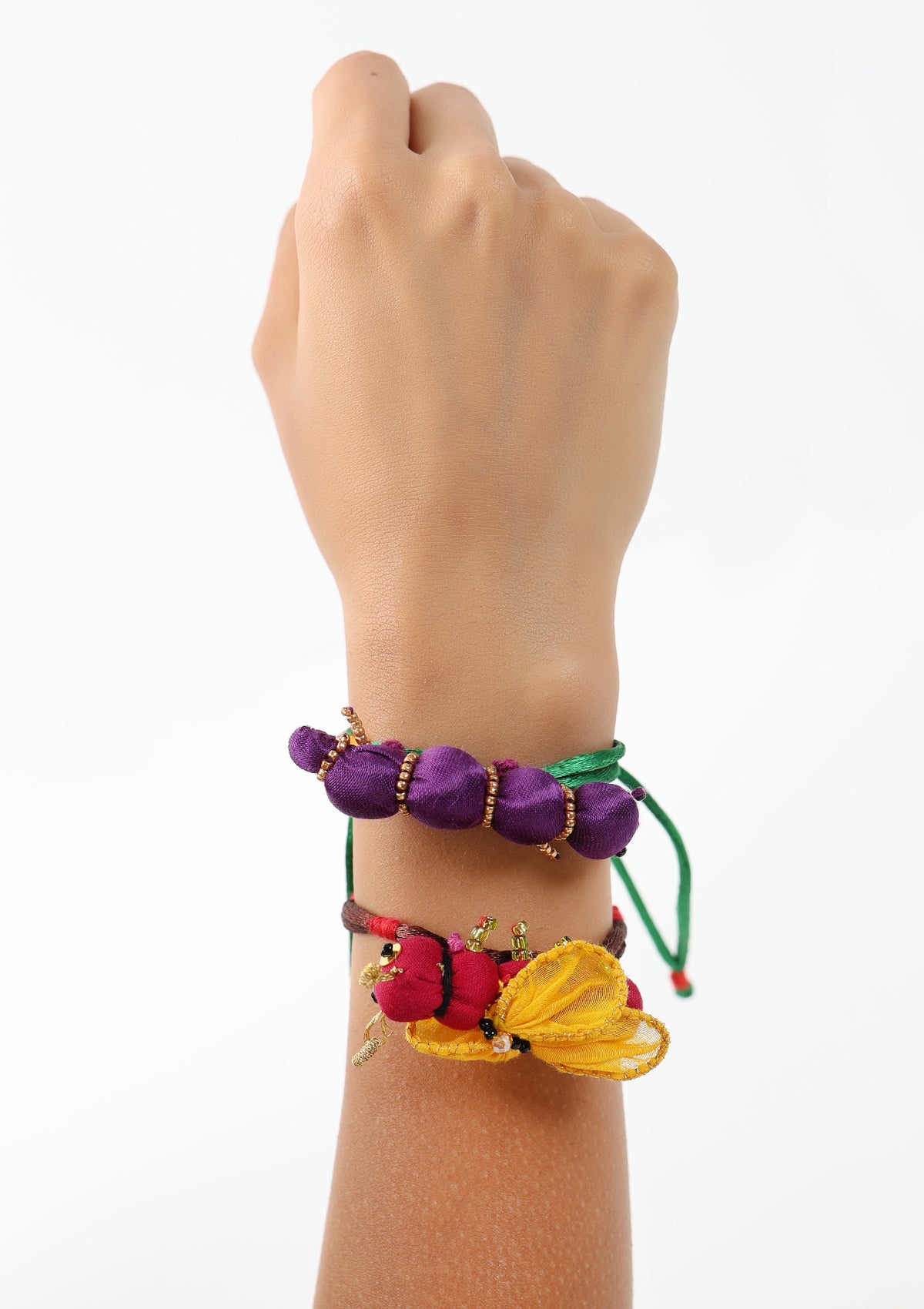 Catterpillar Textile Rakhi - Set of 2