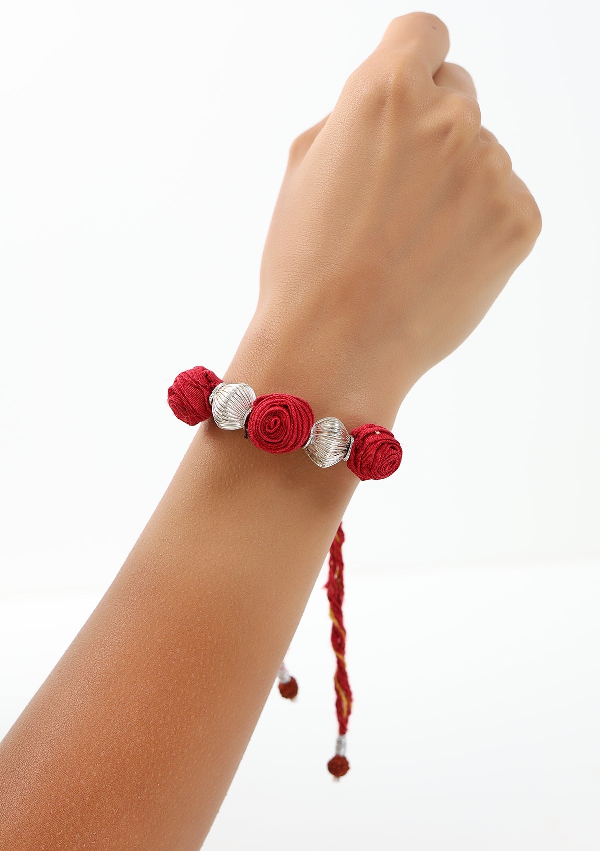 Gulabo Silver Rakhi