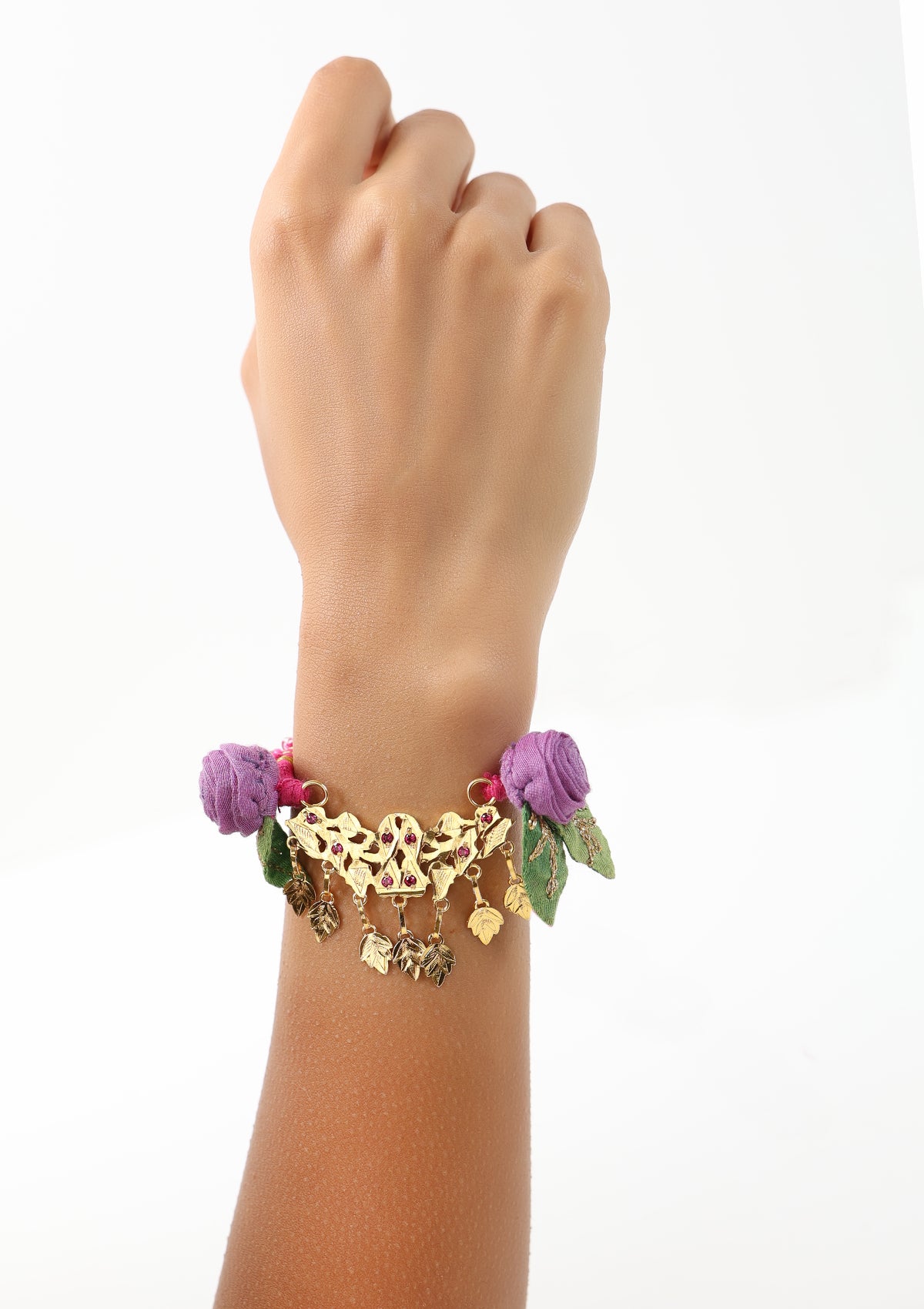 Rani Gold Tone Silver Rakhi