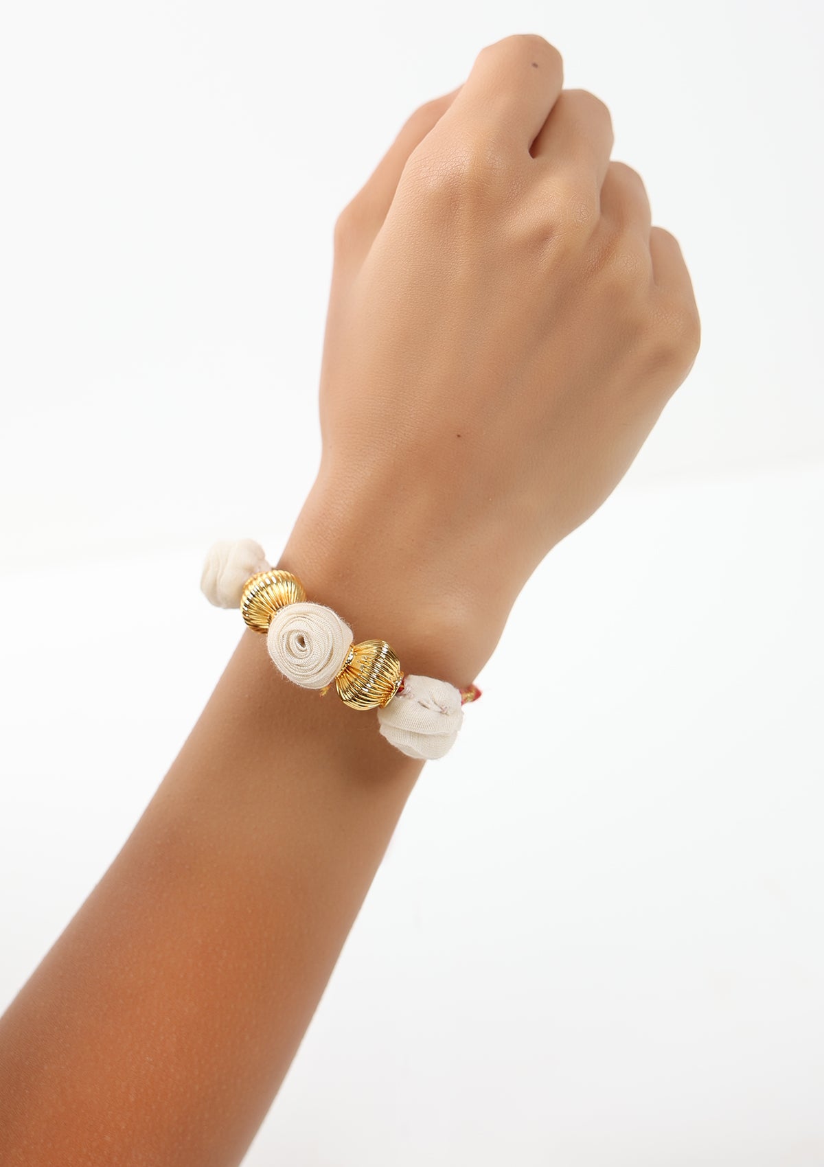 Gulabo Gold Tone Silver Rakhi