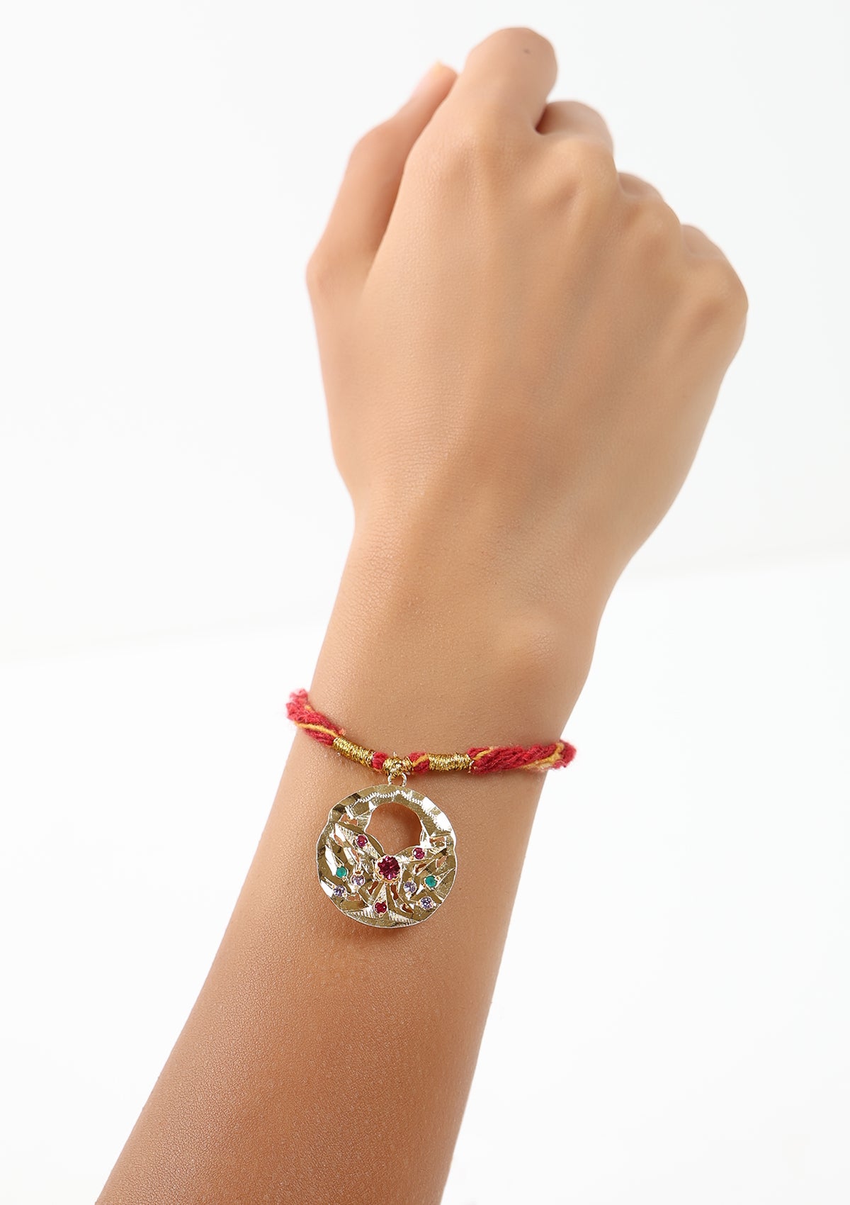 Laadli Gold Tone Silver Rakhi