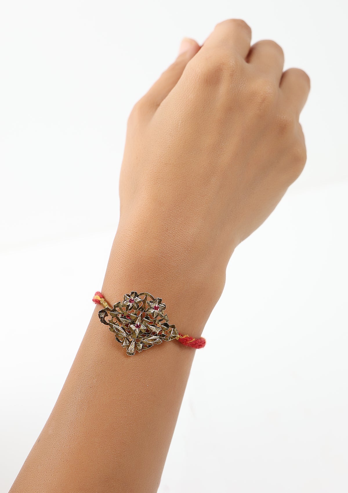 Nico Gold Tone Silver Rakhi