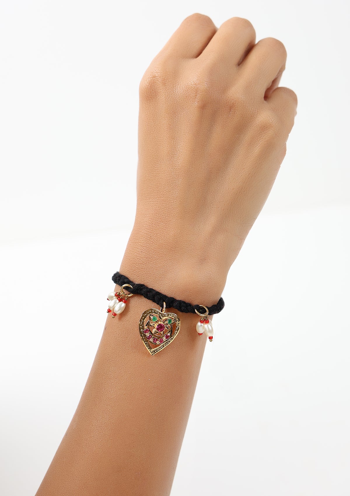 Shona Gold Tone Silver Rakhi