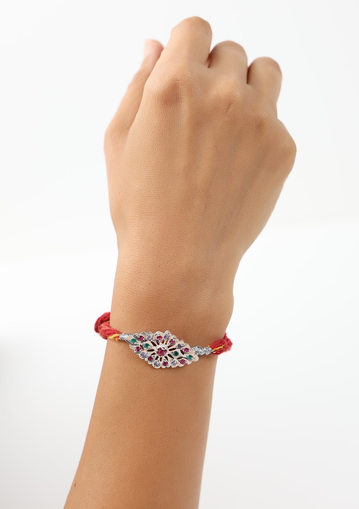 Parijat Silver Rakhi