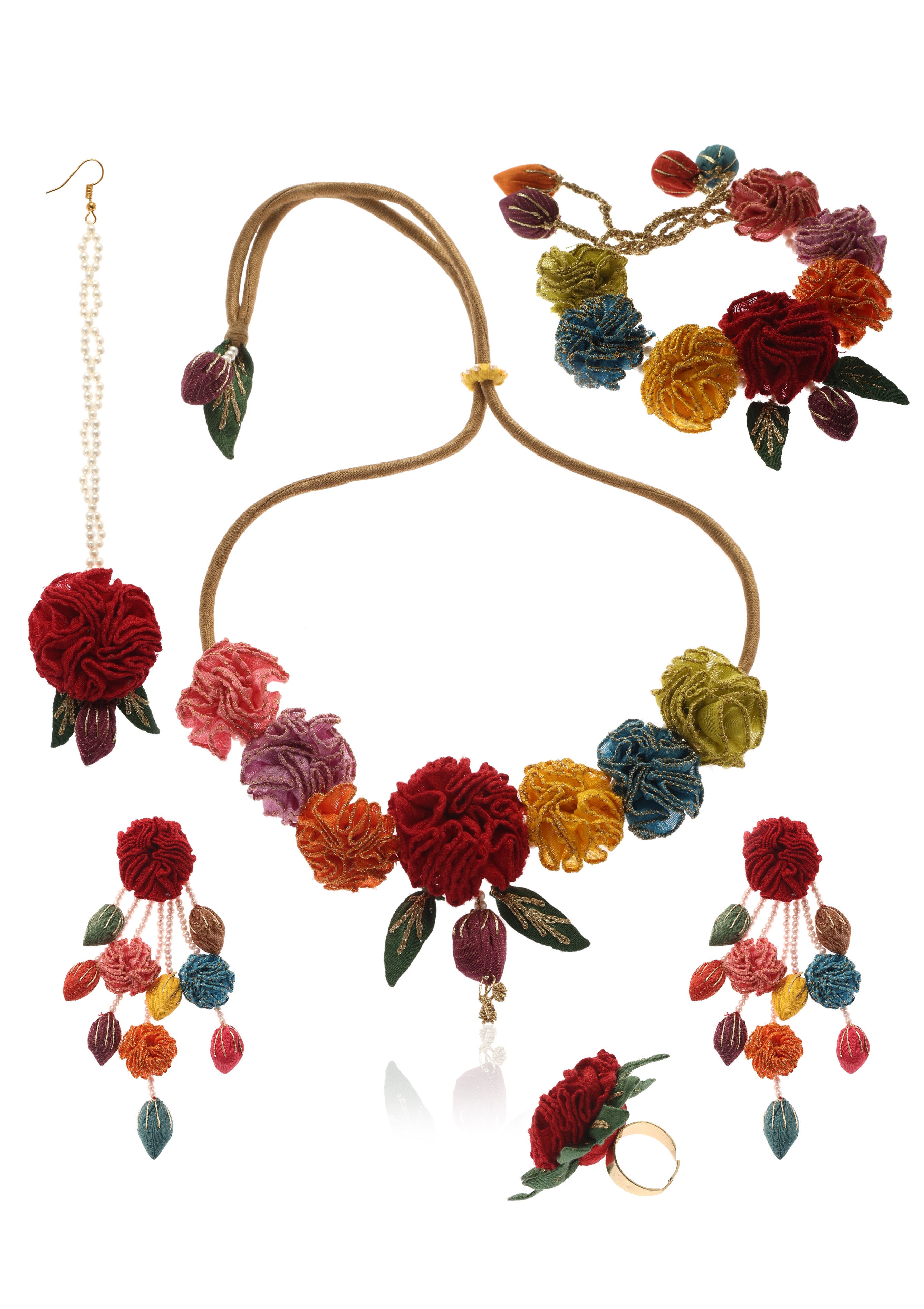 Rangeela Floral Jewellery Set