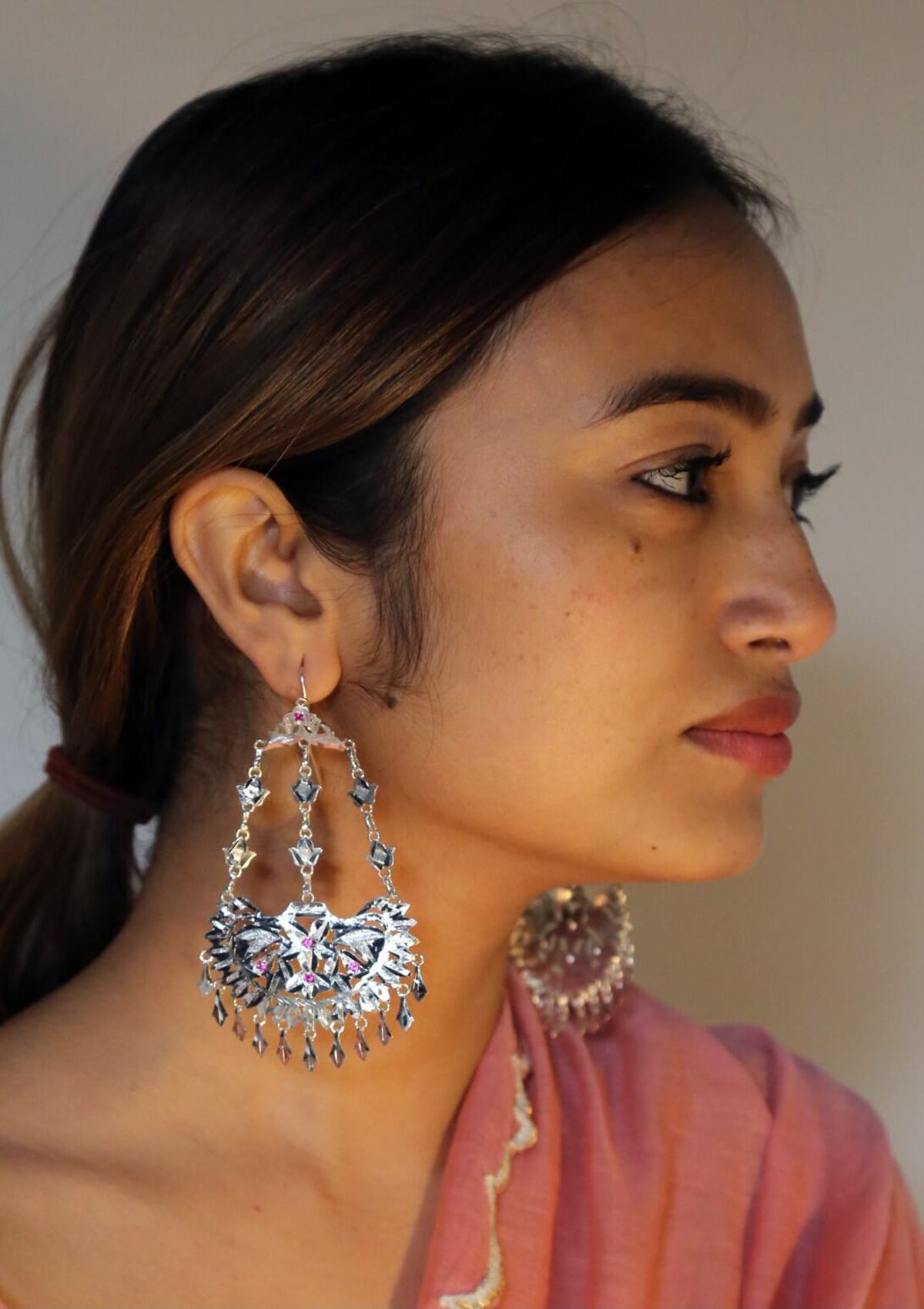 Rukhsana Handmade Silver Earrings