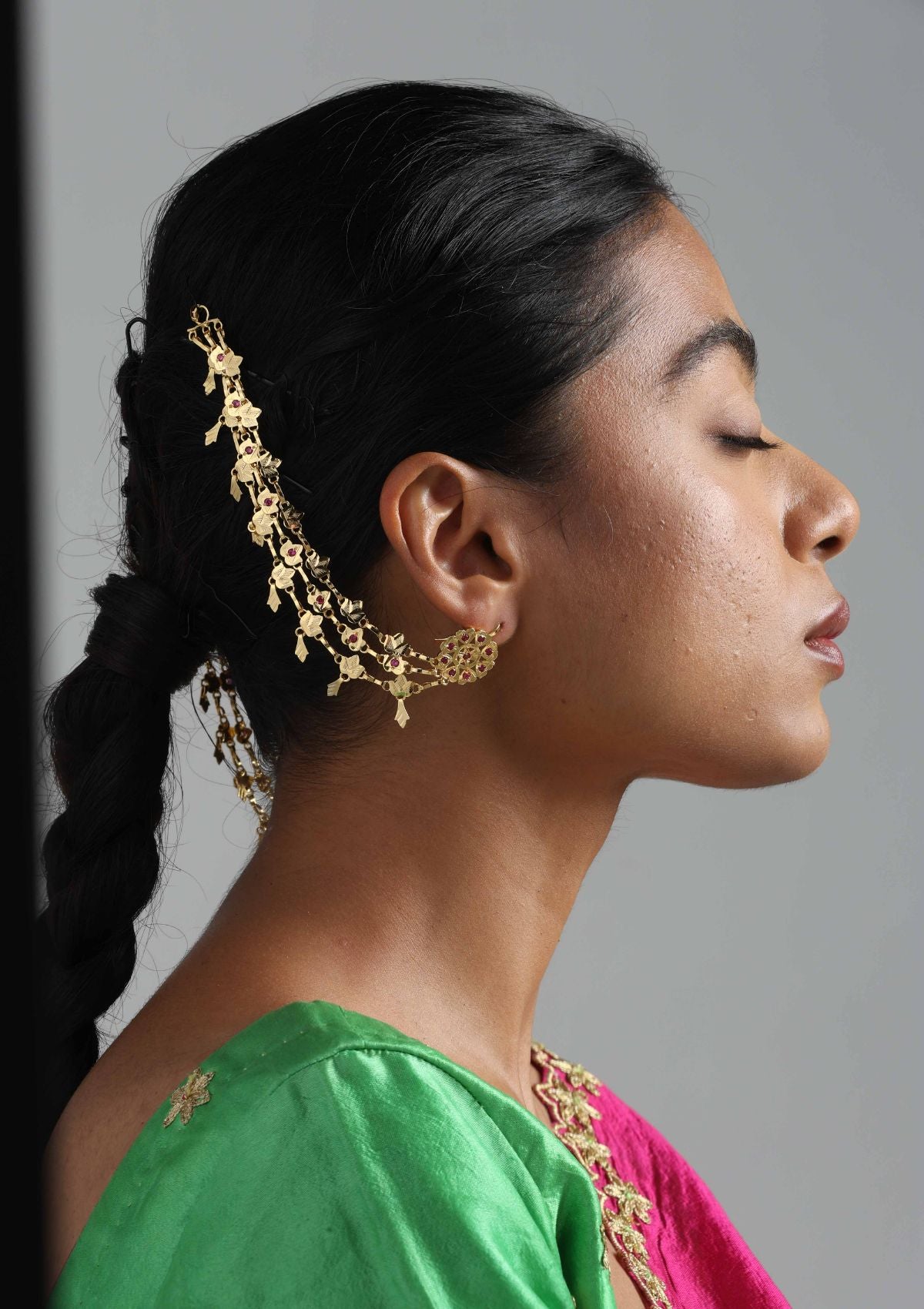 Saanvi Gold Tone Sahara Earrings