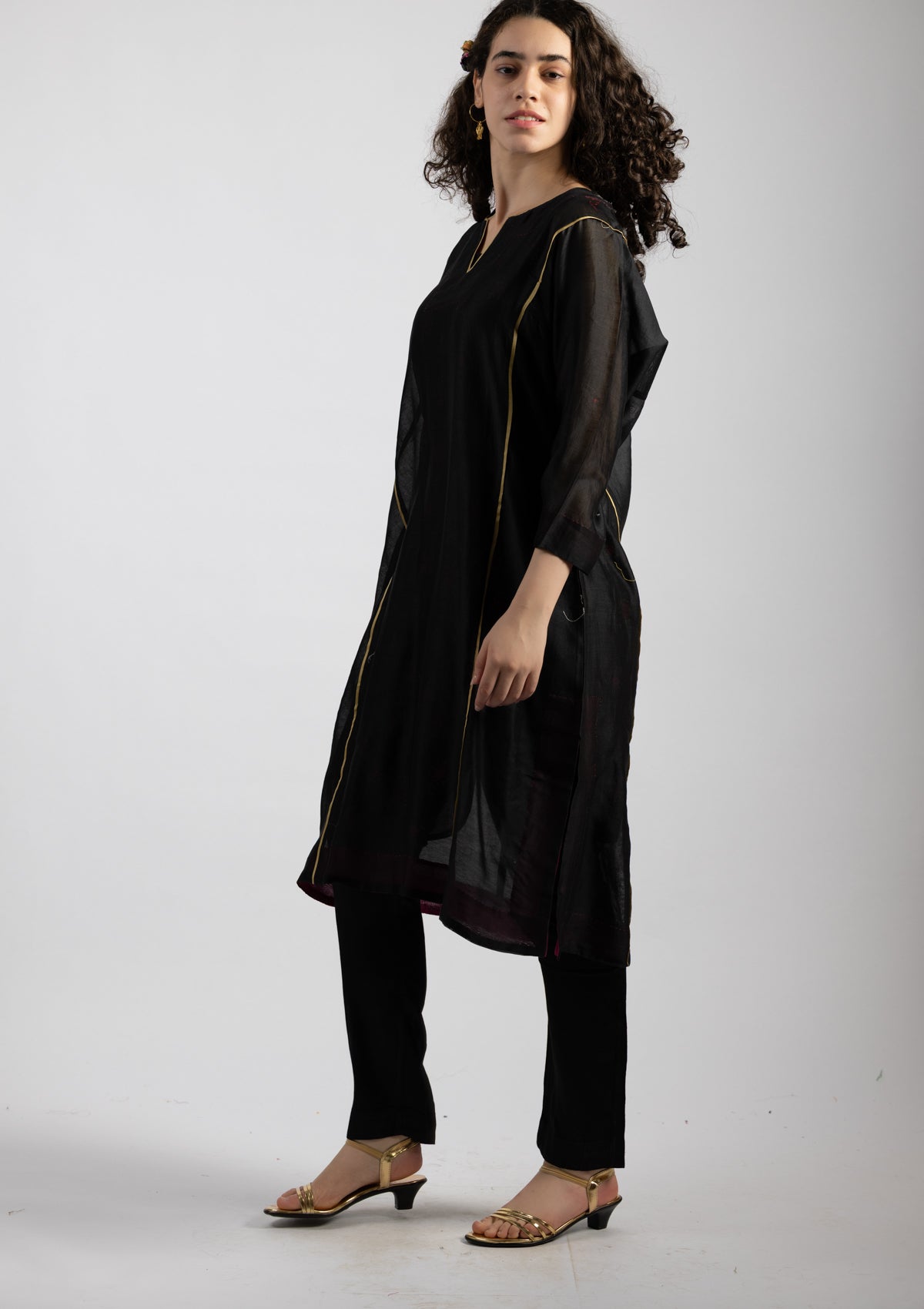 Shadow Chanderi Kurta - Size Extra Large