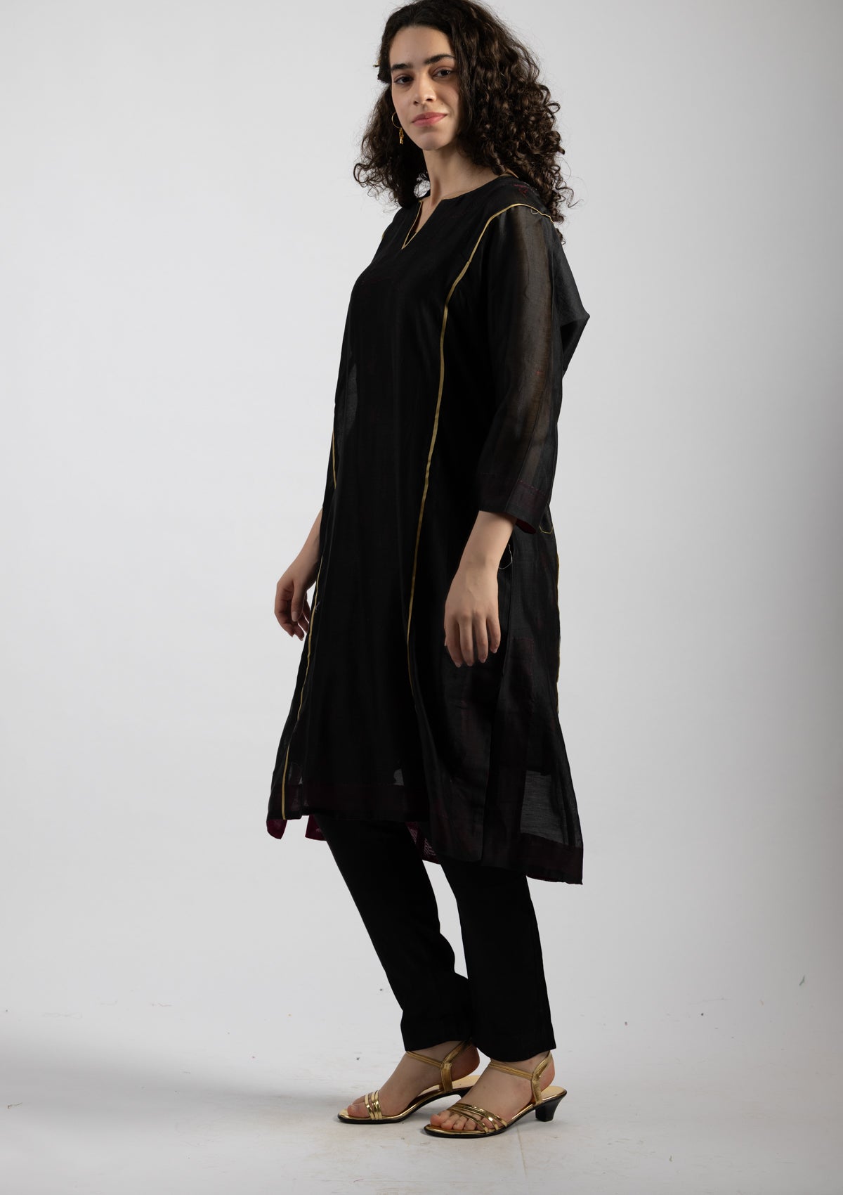 Shadow Chanderi Kurta - Size Extra Large