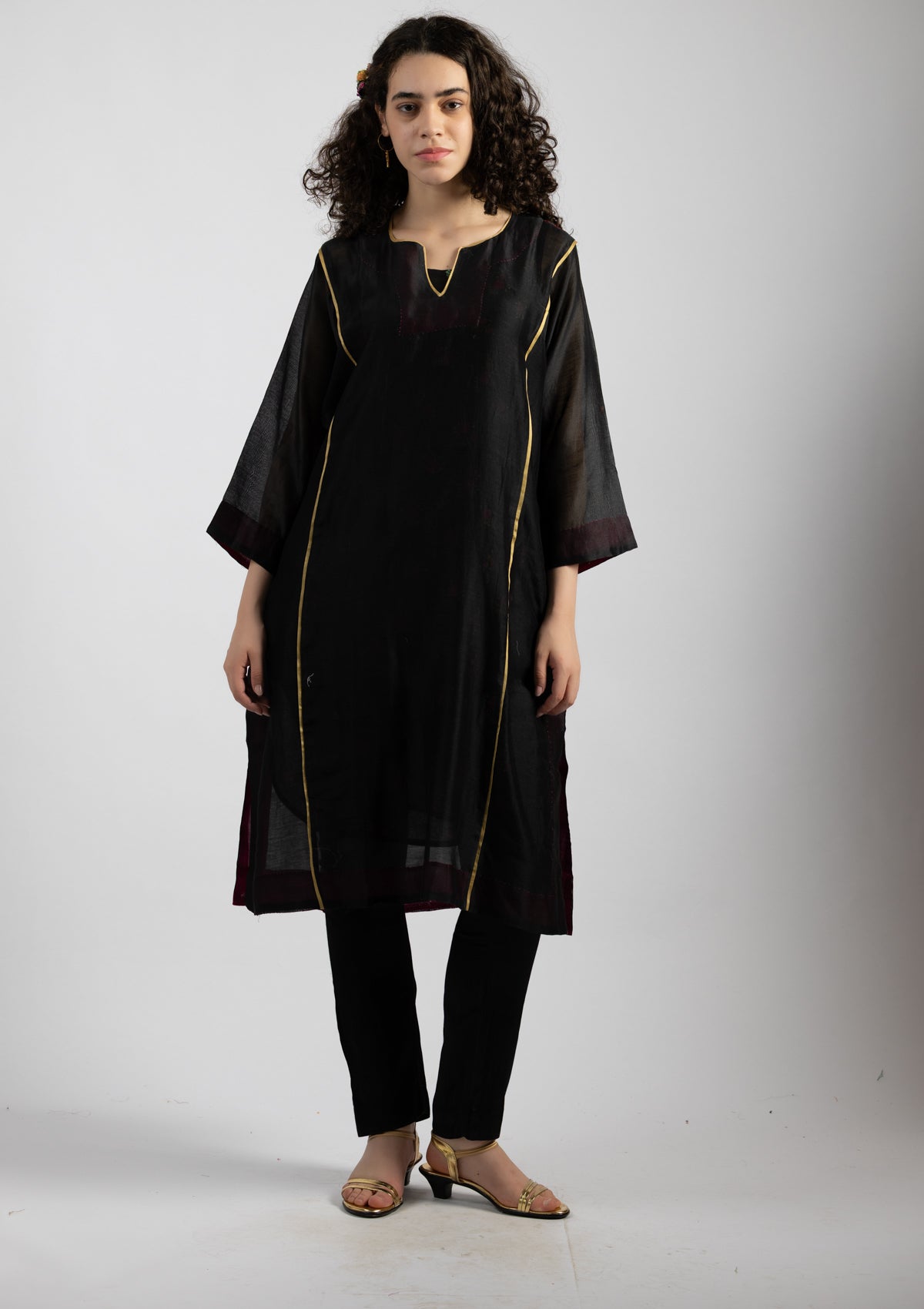 Shadow Chanderi Kurta - Size Extra Large