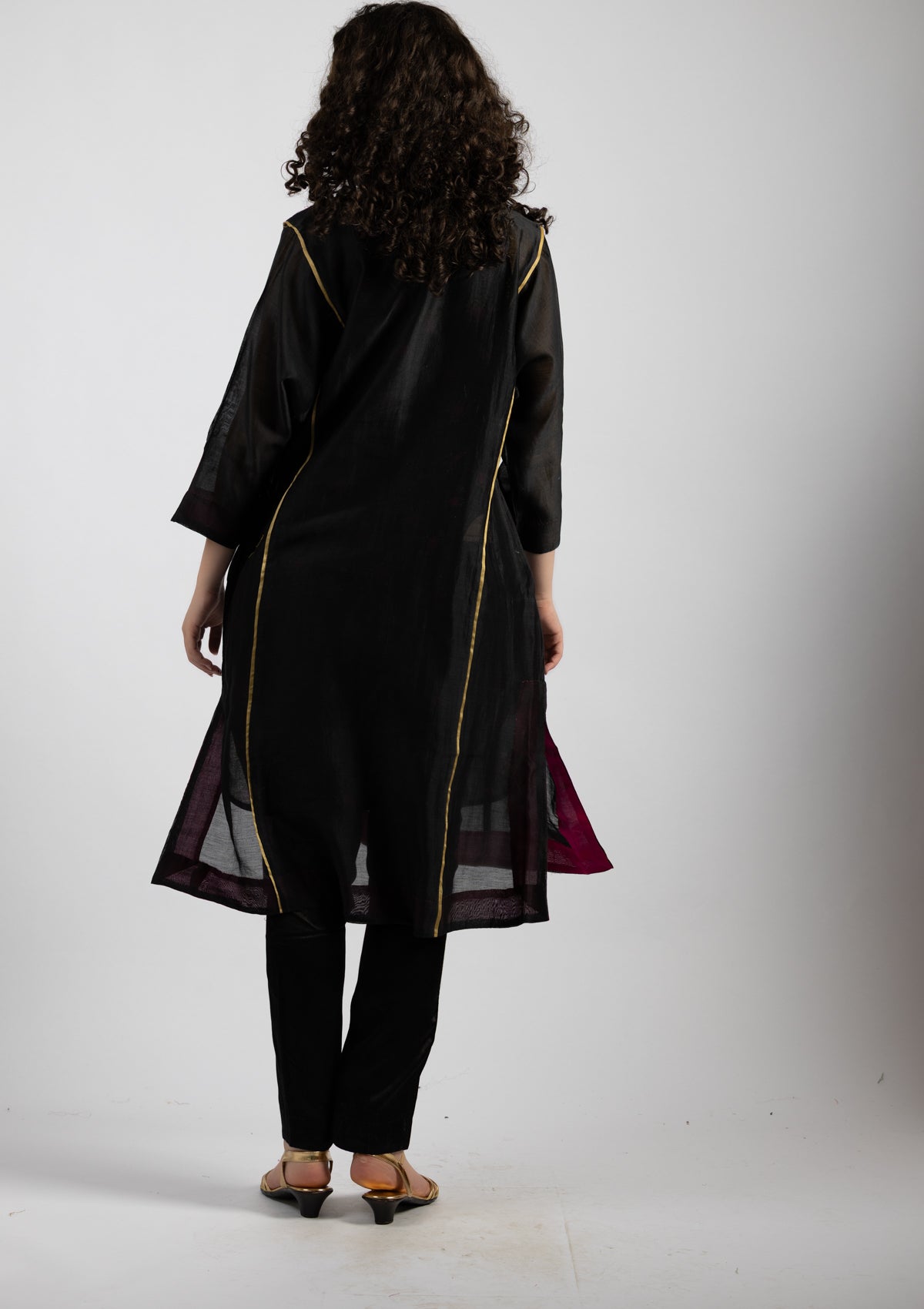 Shadow Chanderi Kurta - Size Extra Large