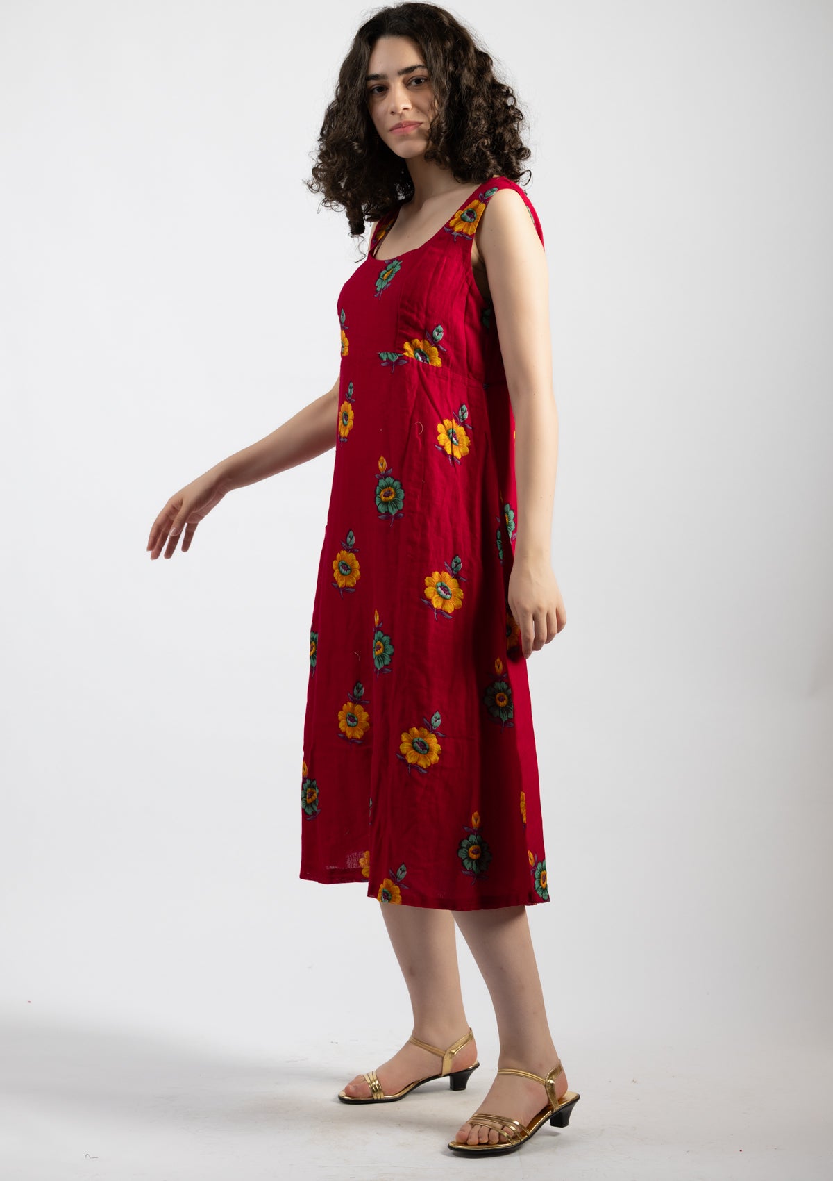 Ember Printed Cotton Dress - Size Extra Large