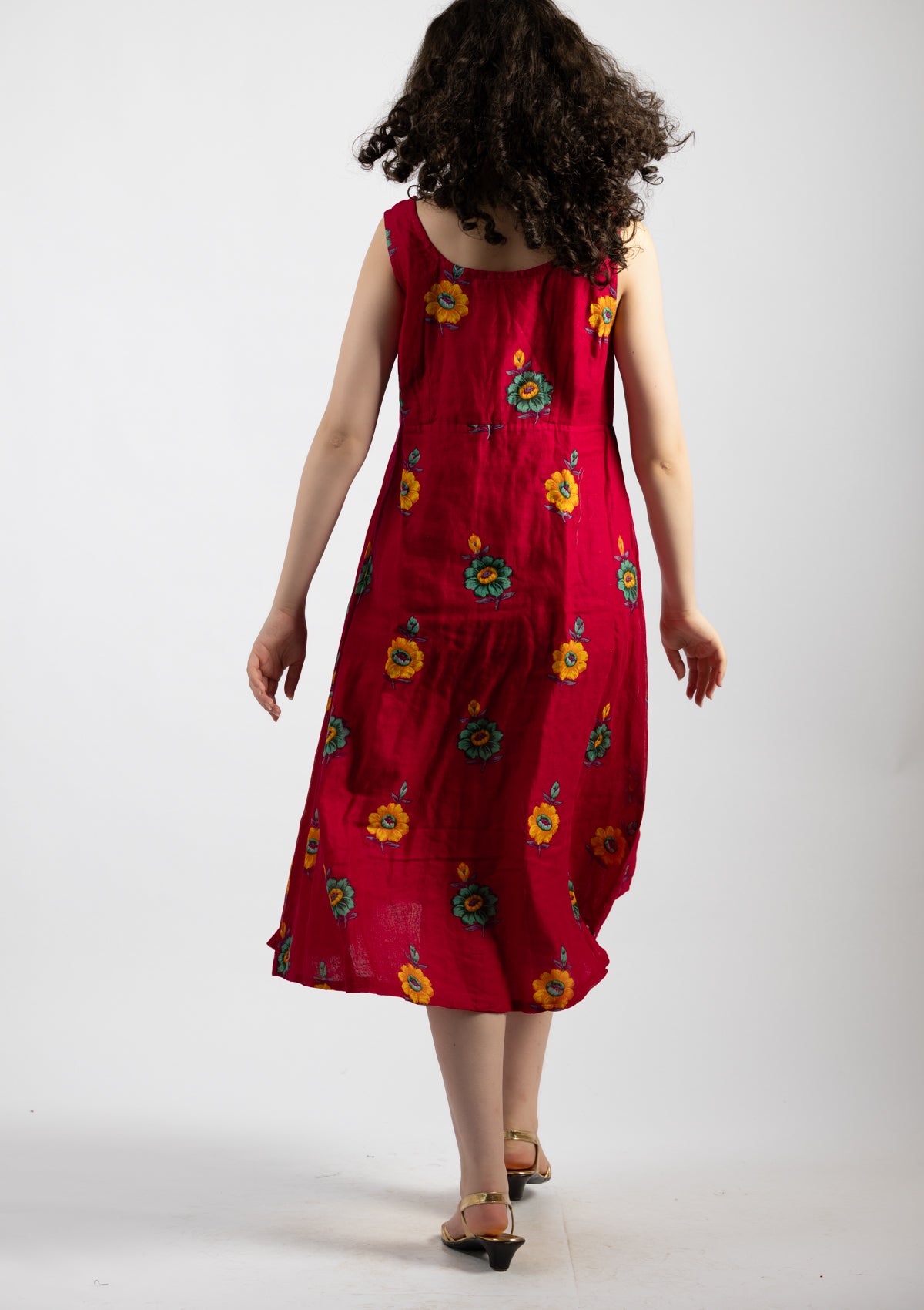 Ember Printed Cotton Dress - Size Extra Large