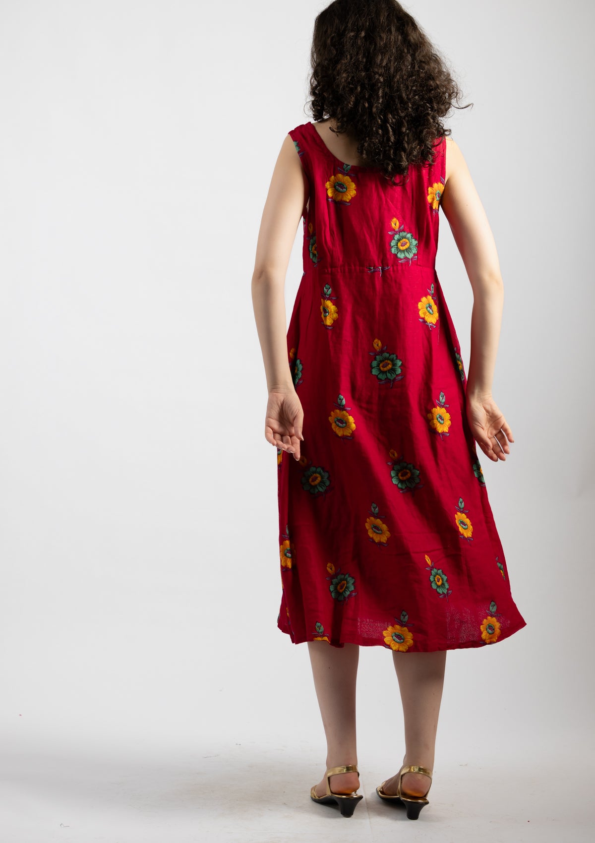 Ember Printed Cotton Dress - Size Extra Large