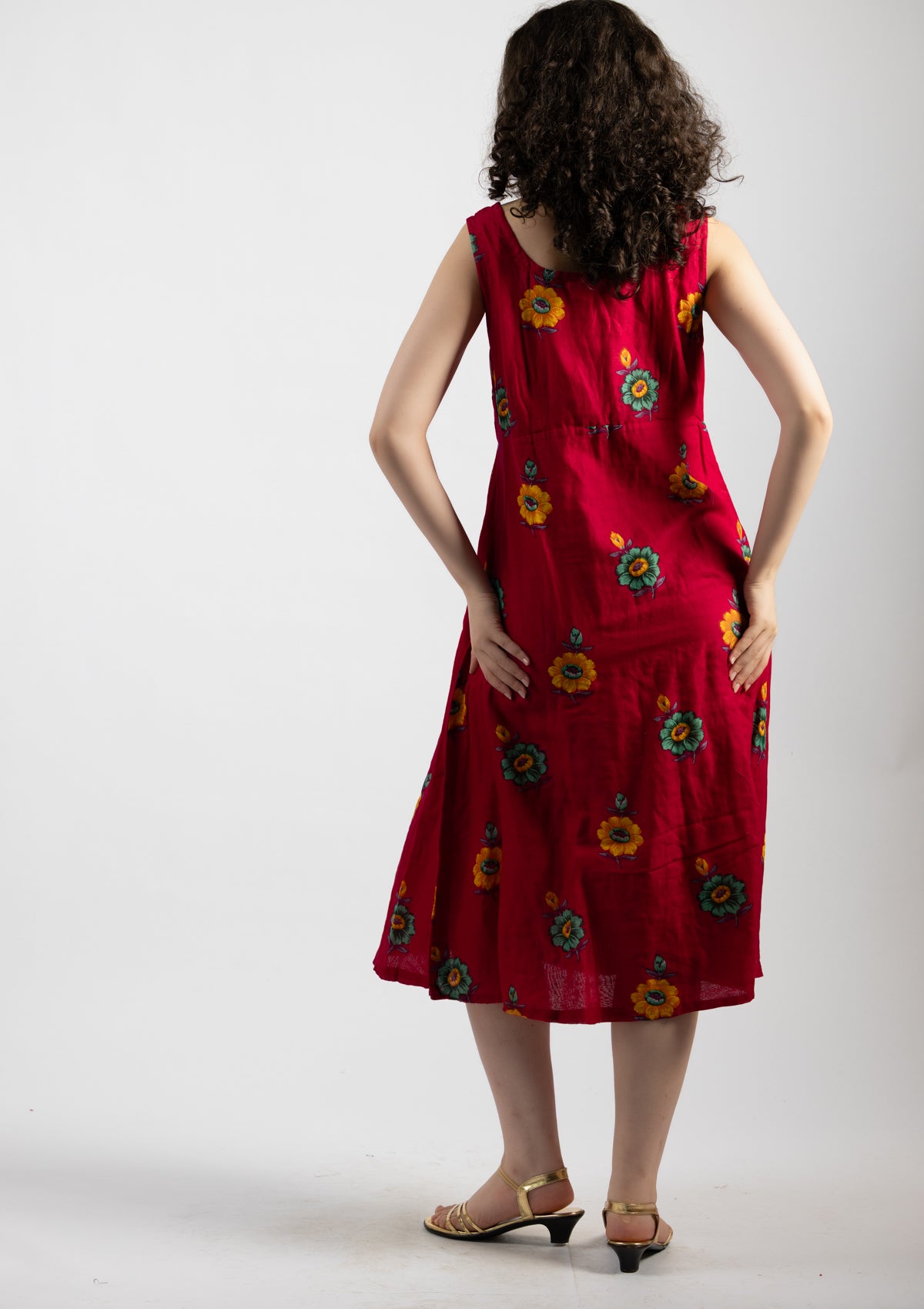 Ember Printed Cotton Dress - Size Extra Large