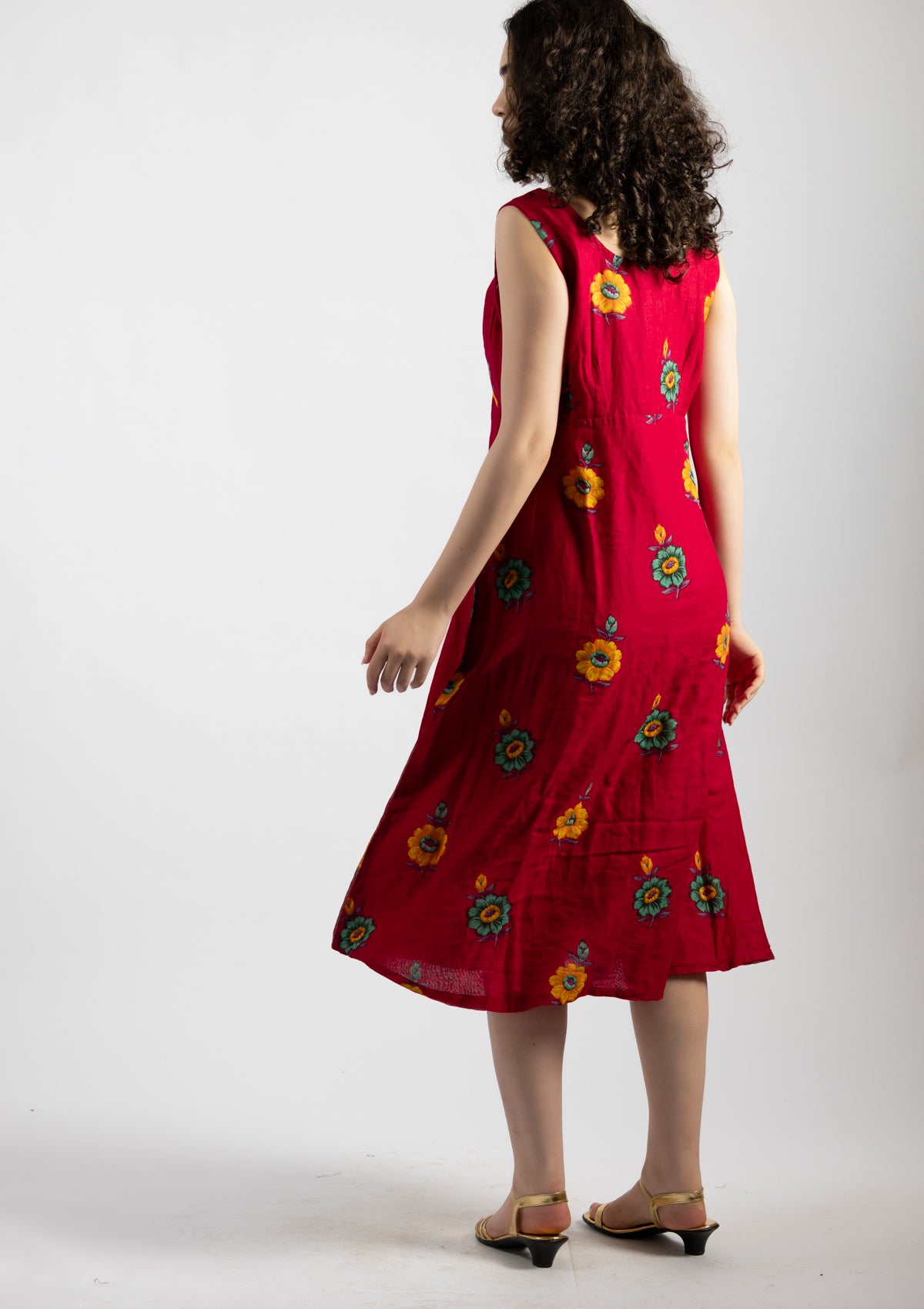 Ember Printed Cotton Dress - Size Extra Large