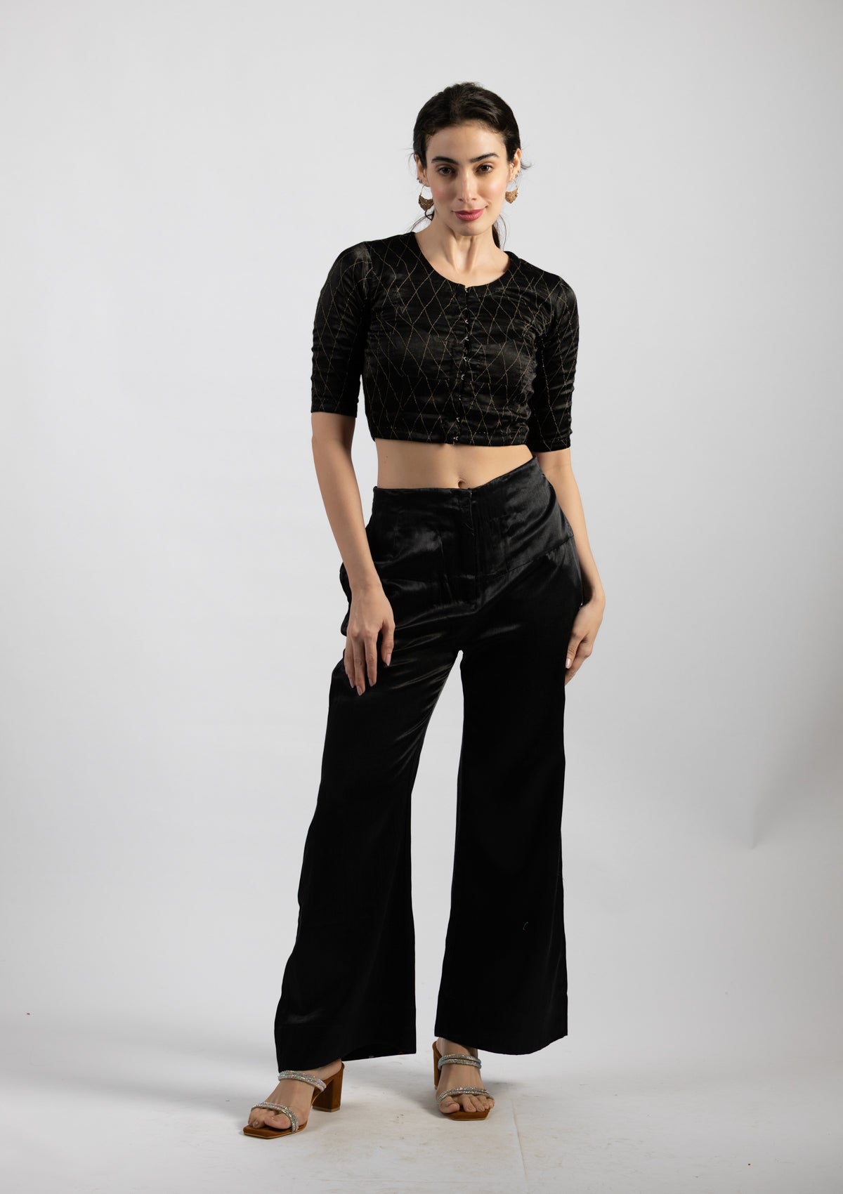 Black Vogue Mashru Trousers - Size Medium