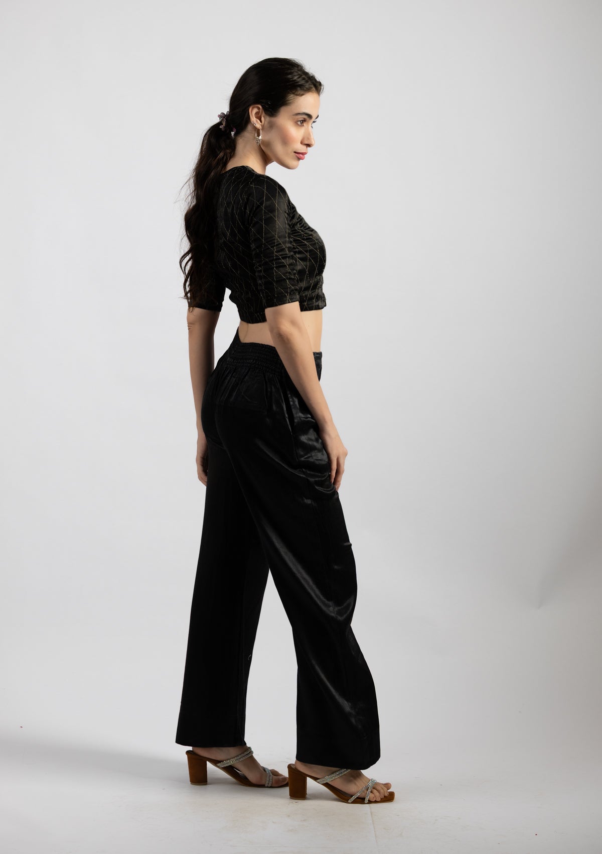 Black Vogue Mashru Trousers - Size Medium