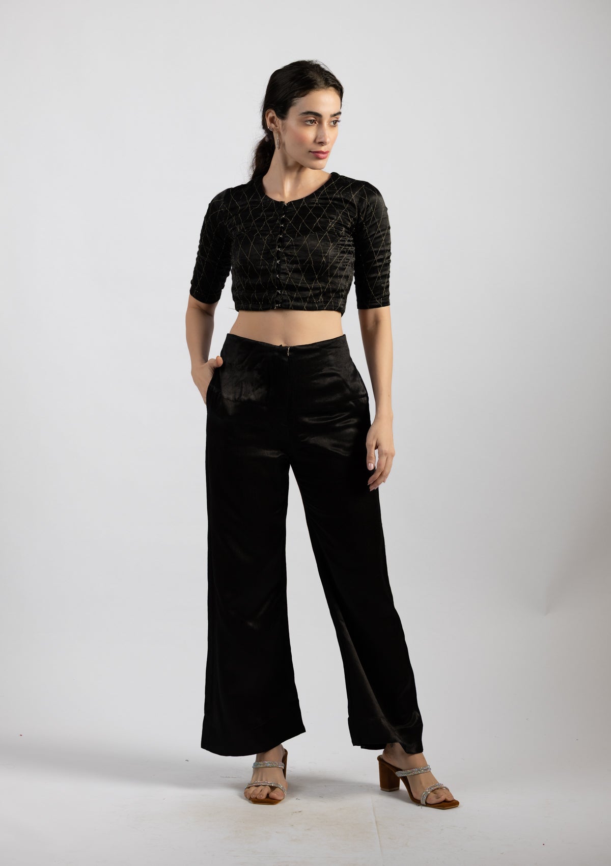 Dark Diva Mashru Trousers - Size Extra Small