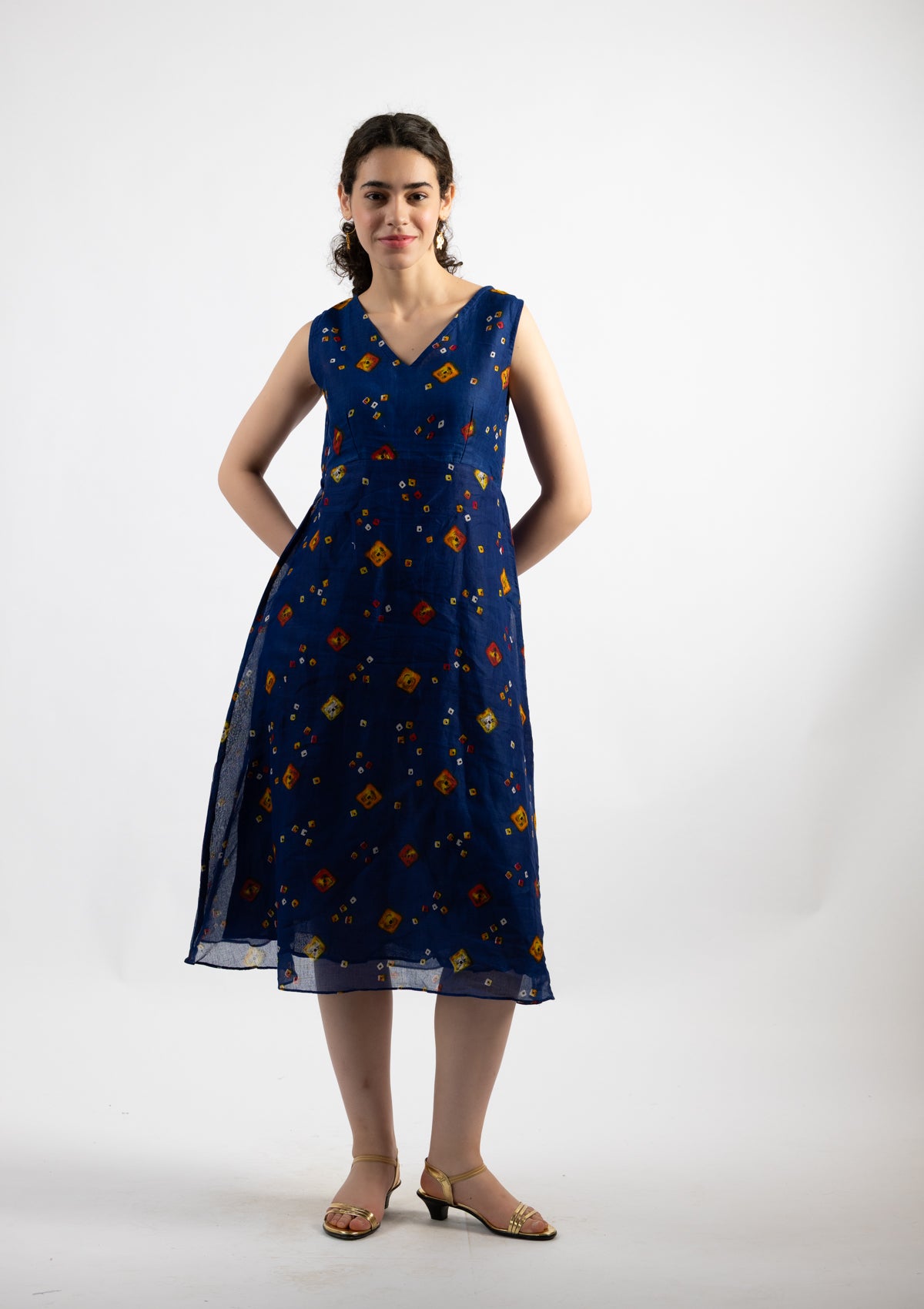 Regal Printed Cotton Dress - Size Extra Large