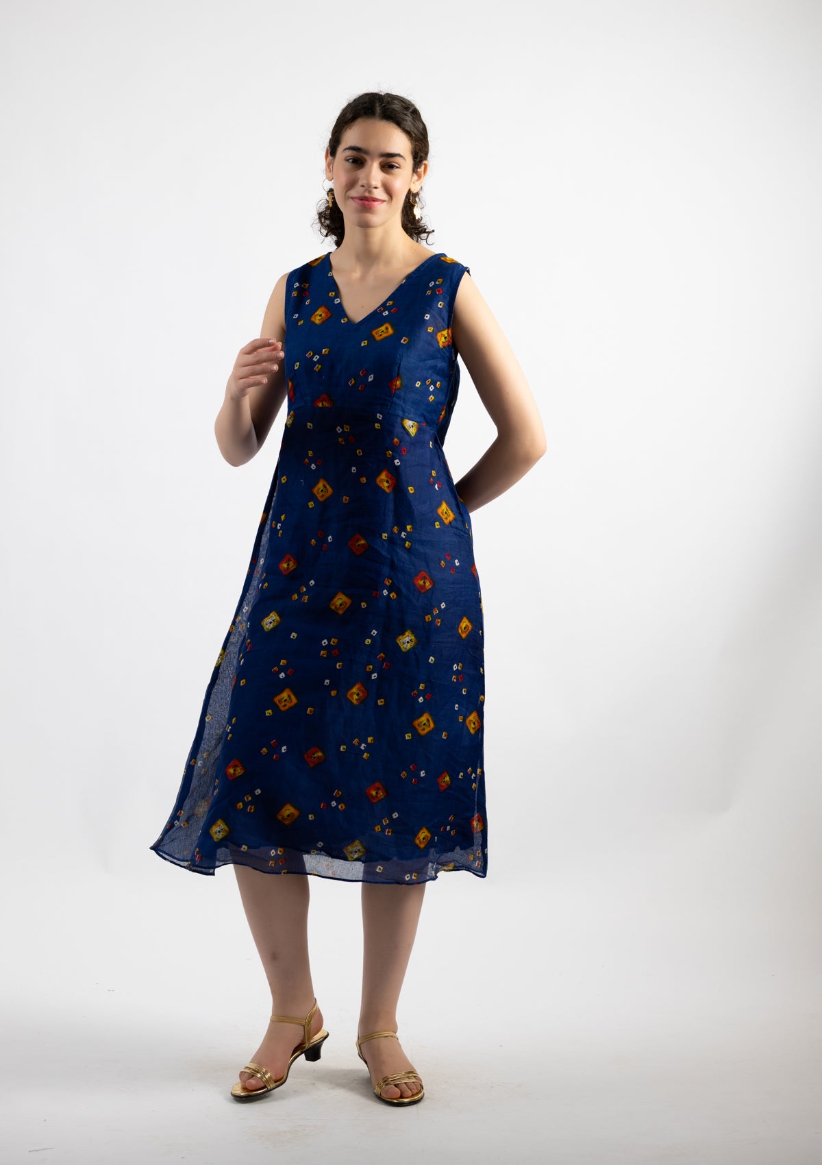 Regal Printed Cotton Dress - Size Extra Large