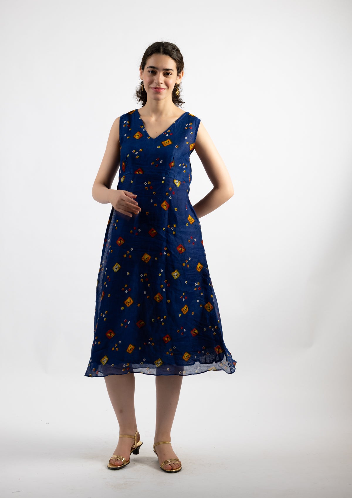 Regal Printed Cotton Dress - Size Extra Large