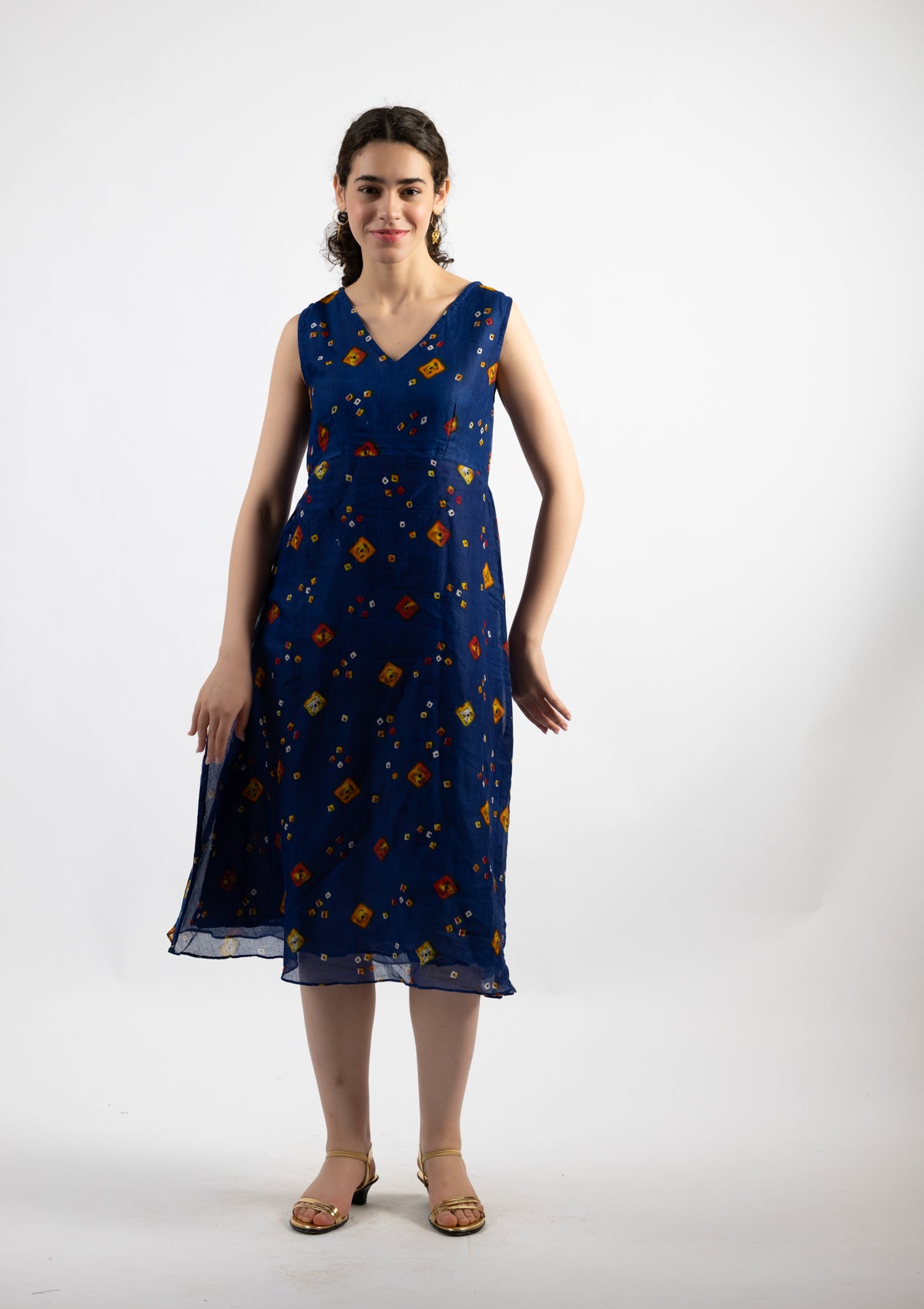 Regal Printed Cotton Dress - Size Extra Large