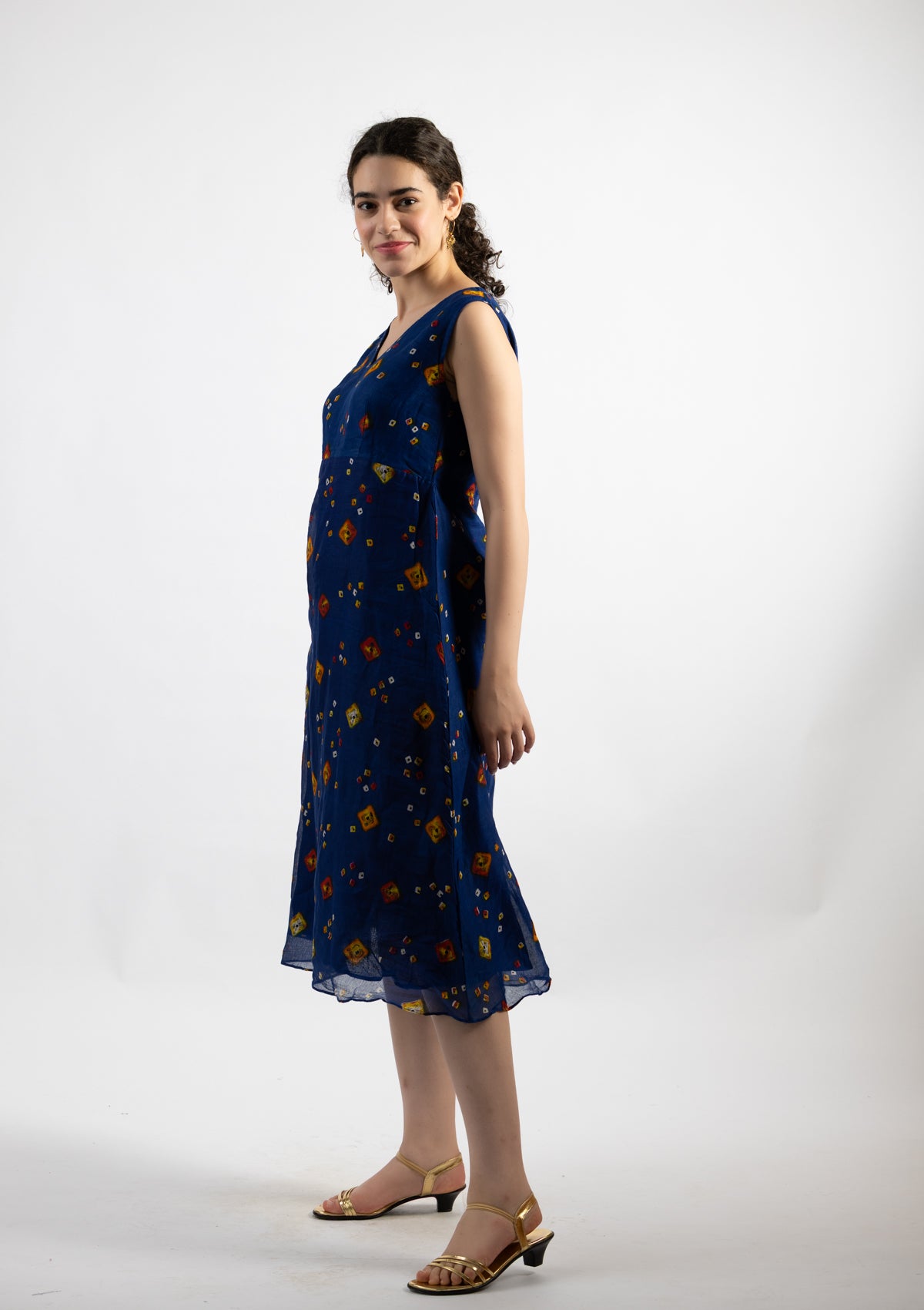 Regal Printed Cotton Dress - Size Extra Large