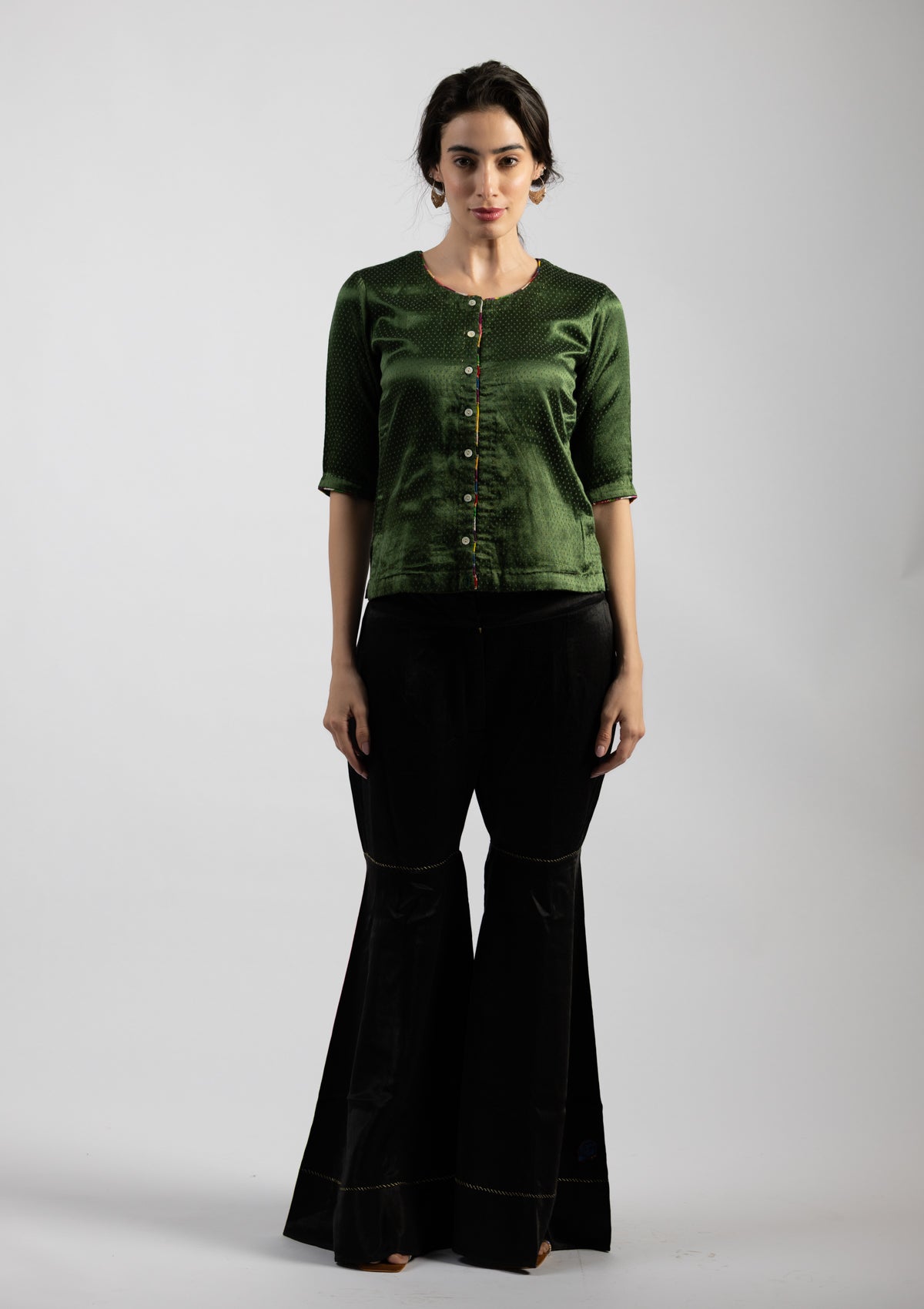 Kiko Green Mashru Top - Size Small