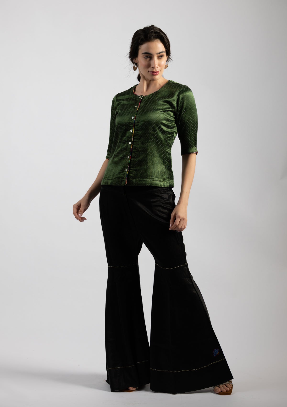 Kiko Green Mashru Top - Size Small