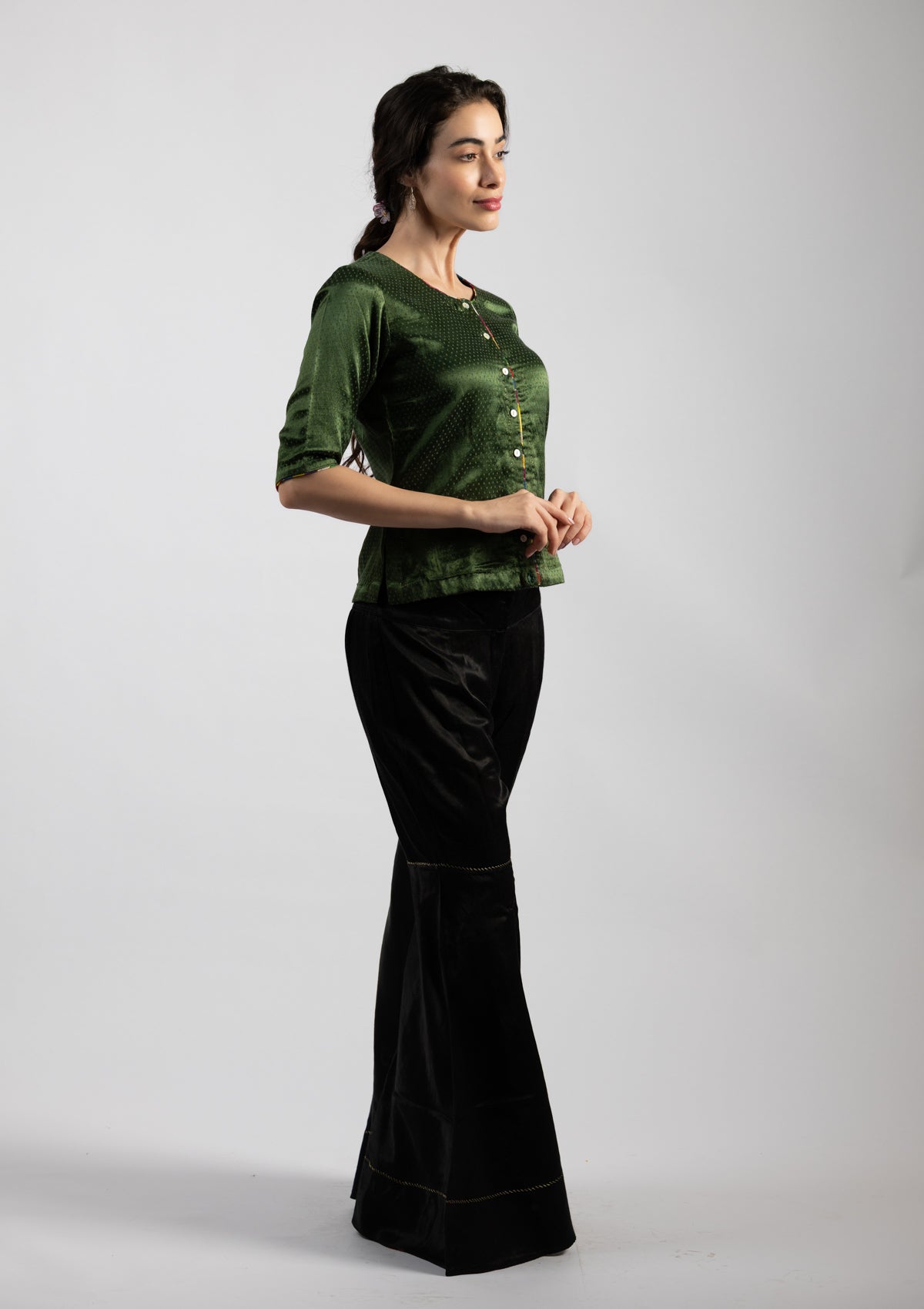 Kiko Green Mashru Top - Size Small