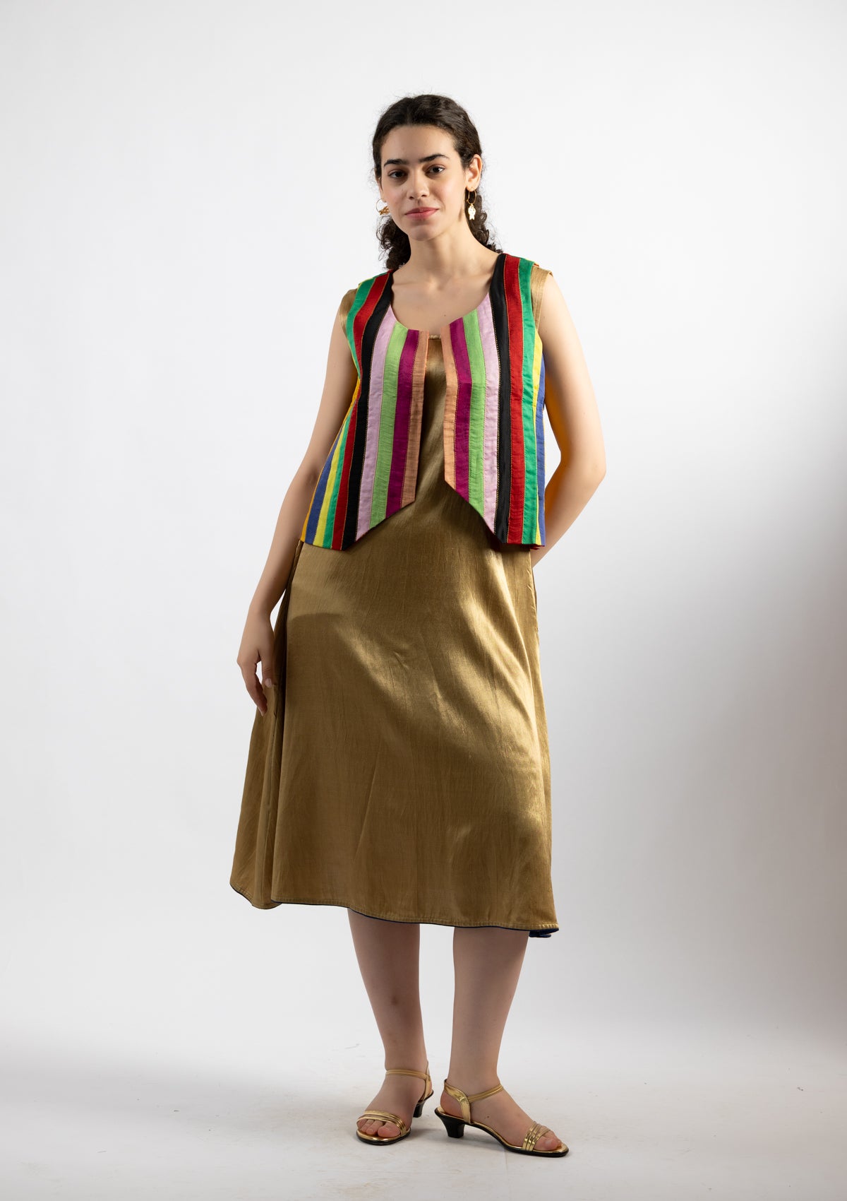 Multicolour Chanderi Jacket - Small to Medium