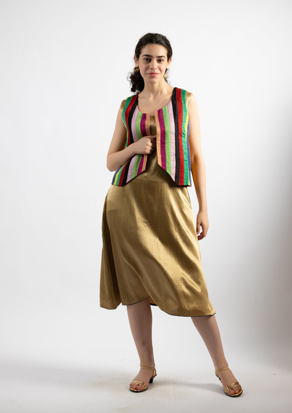 Multicolour Chanderi Jacket - Small to Medium