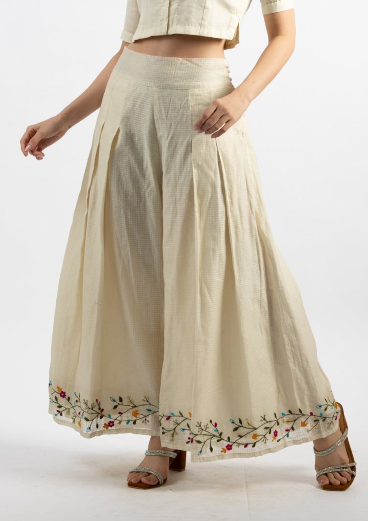 Swarna Chanderi Sheen Trousers- Size Small