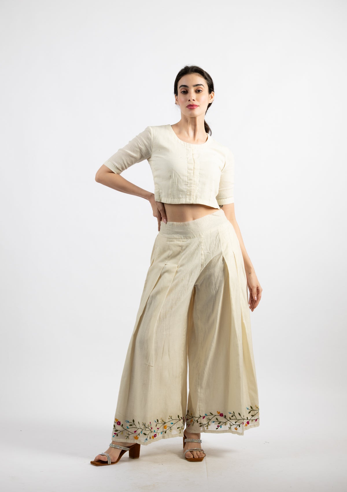 Swarna Chanderi Sheen Trousers- Size Small