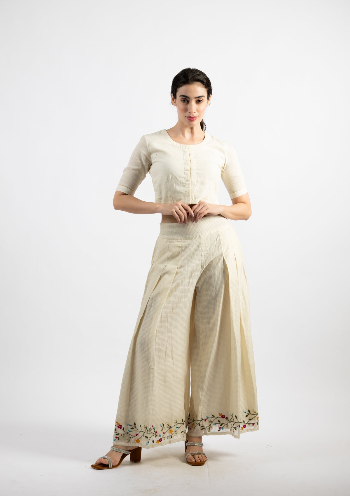 Swarna Chanderi Sheen Trousers- Size Small